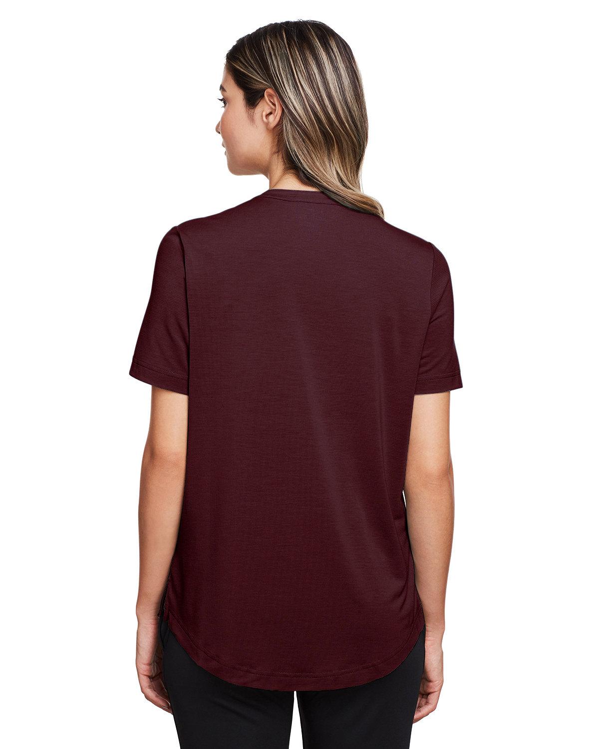 NE100W North End Ladies Jaq Snap-Up Stretch Performance Polo - Back Image