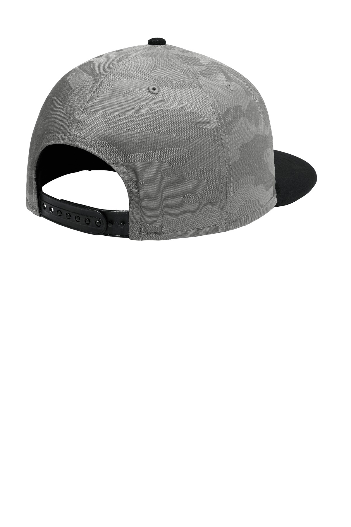 NE407 New Era Camo Flat Bill Snapback Cap - Back Image