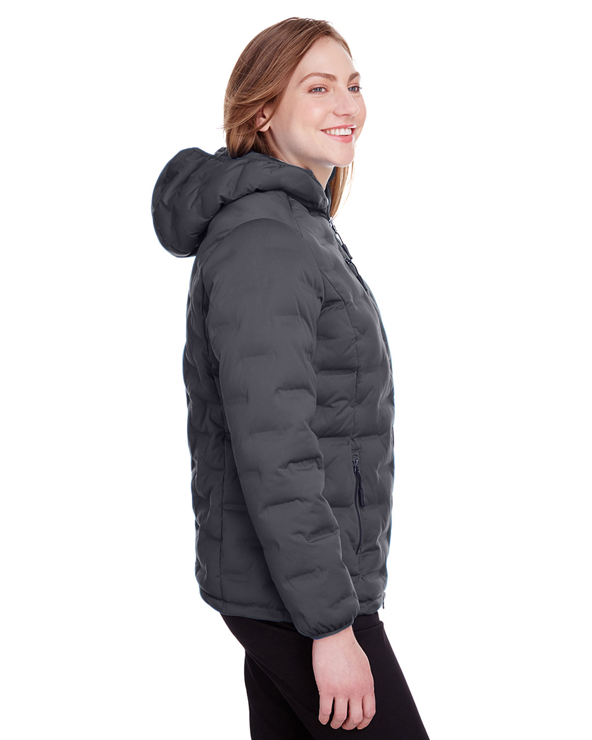 NE708W North End Ladies Loft Puffer Jacket - Siide Image