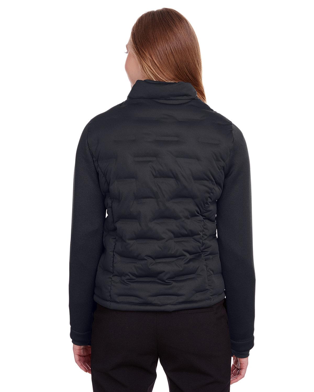 NE710W North End Ladies Loft Pioneer Hybrid Bomber Jacket NE710W North End Ladies Loft Pioneer Hybrid Bomber Jacket - Back Image