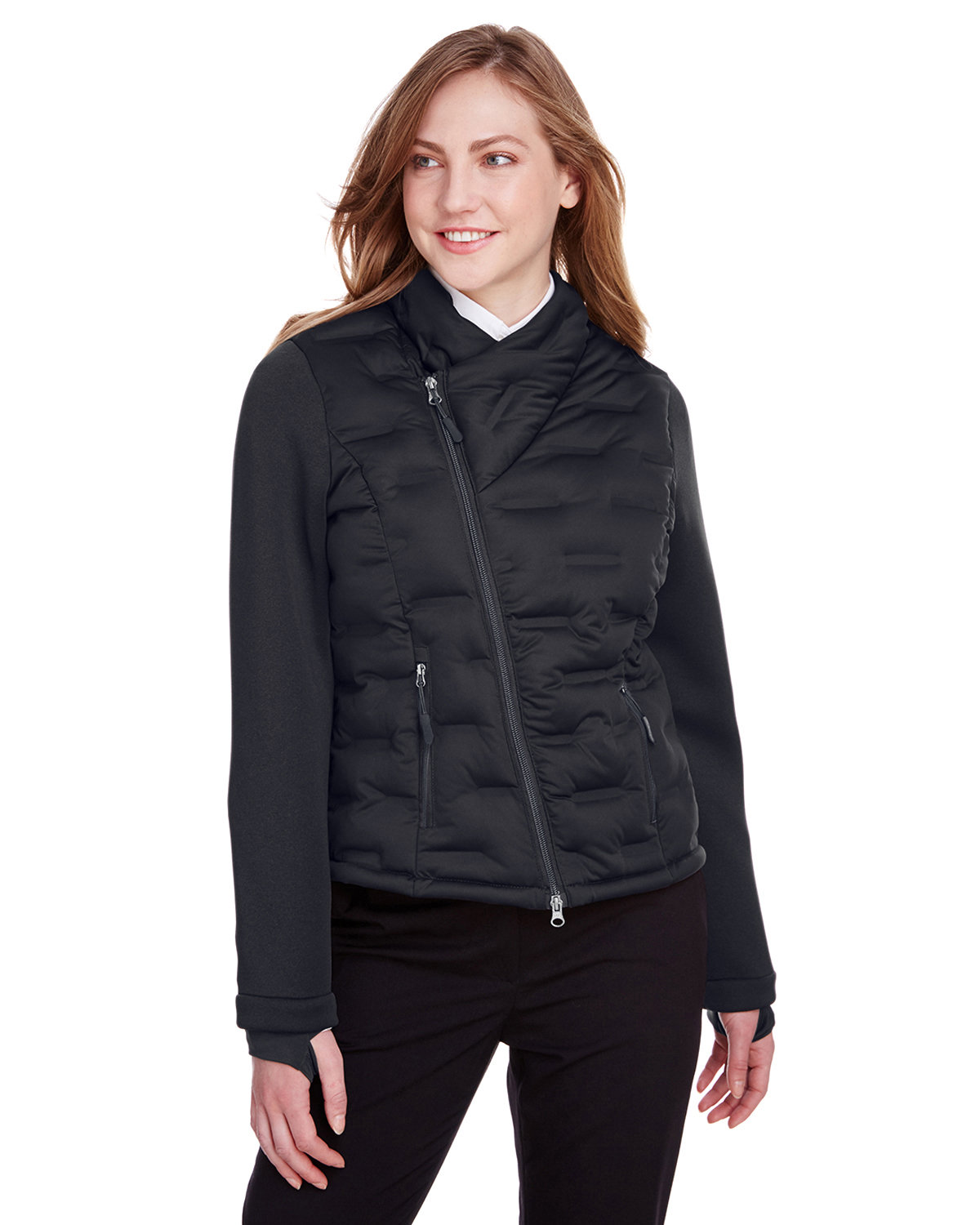 NE710W North End Ladies Loft Pioneer Hybrid Bomber Jacket NE710W North End Ladies Loft Pioneer Hybrid Bomber Jacket