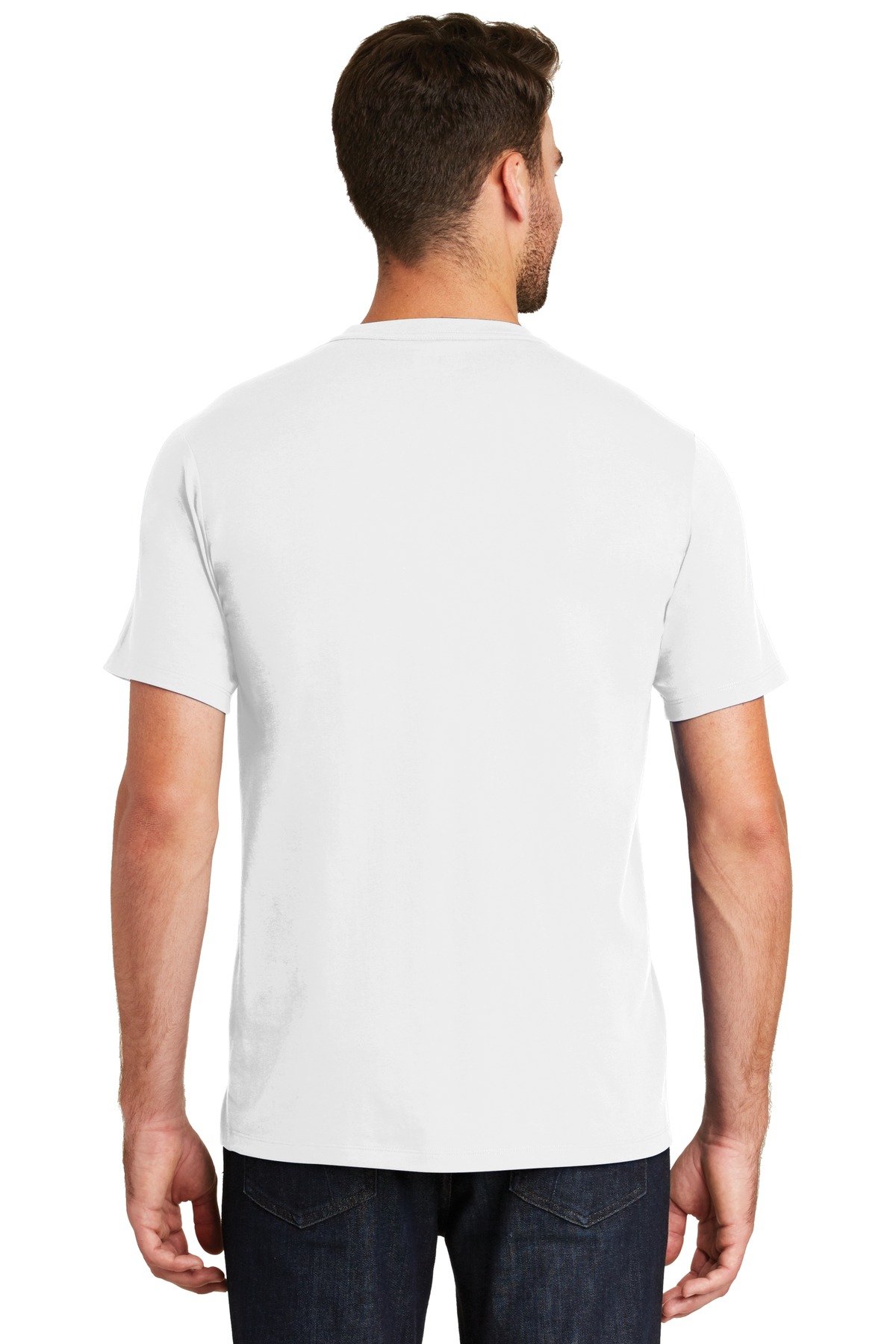 NEA100 New Era Heritage Blend Crew Tee. - Back Image