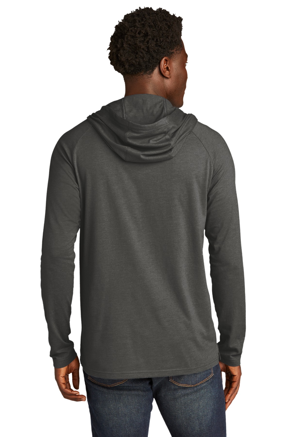 NEA137 New Era Tri-Blend Hoodie. - Back Image