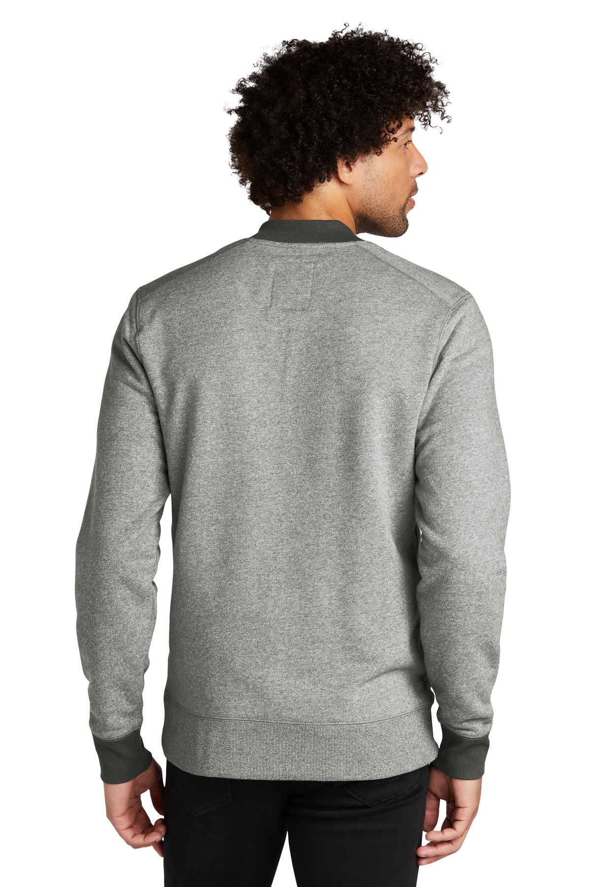 NEA503 New Era French Terry Baseball Full-Zip. - Back Image