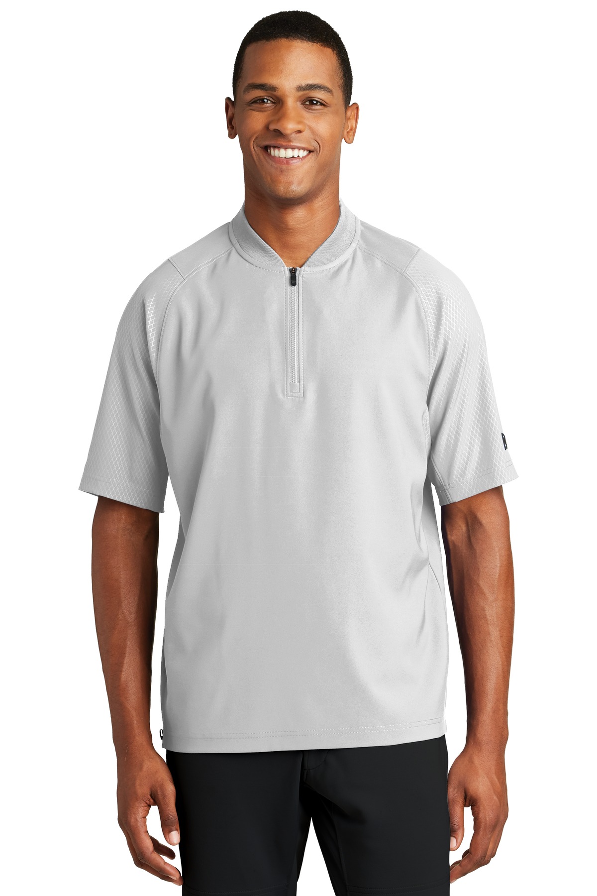 NEA600 New Era Cage Short Sleeve 1/4-Zip Jacket. NEA600 New Era Cage Short Sleeve 1/4-Zip Jacket.