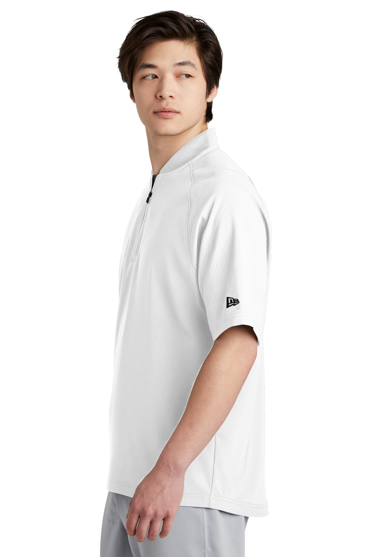 NEA600 New Era Cage Short Sleeve 1/4-Zip Jacket. - Siide Image