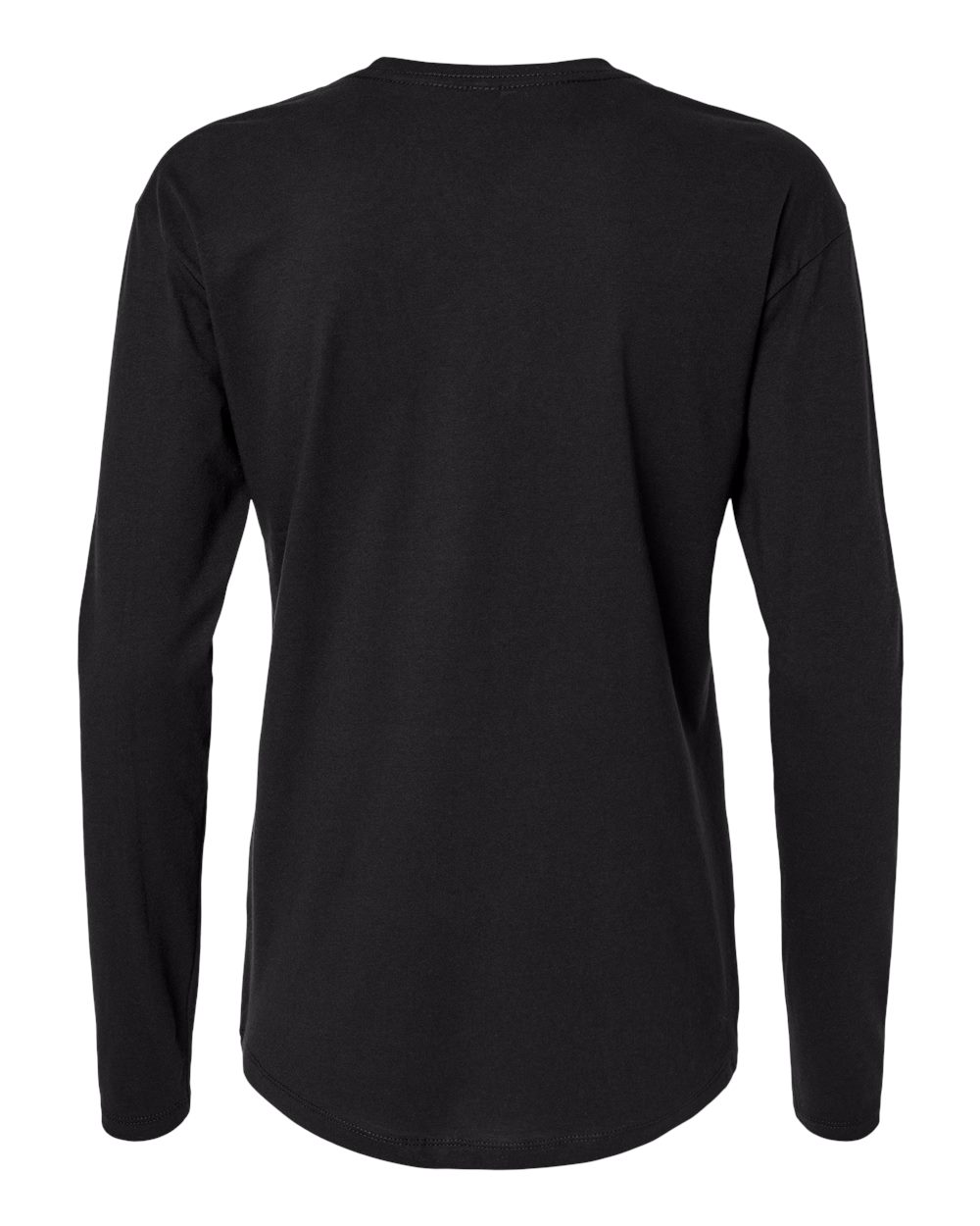 3911 Next Level Womens Cotton Relaxed Long Sleeve T-Shirt - Back Image