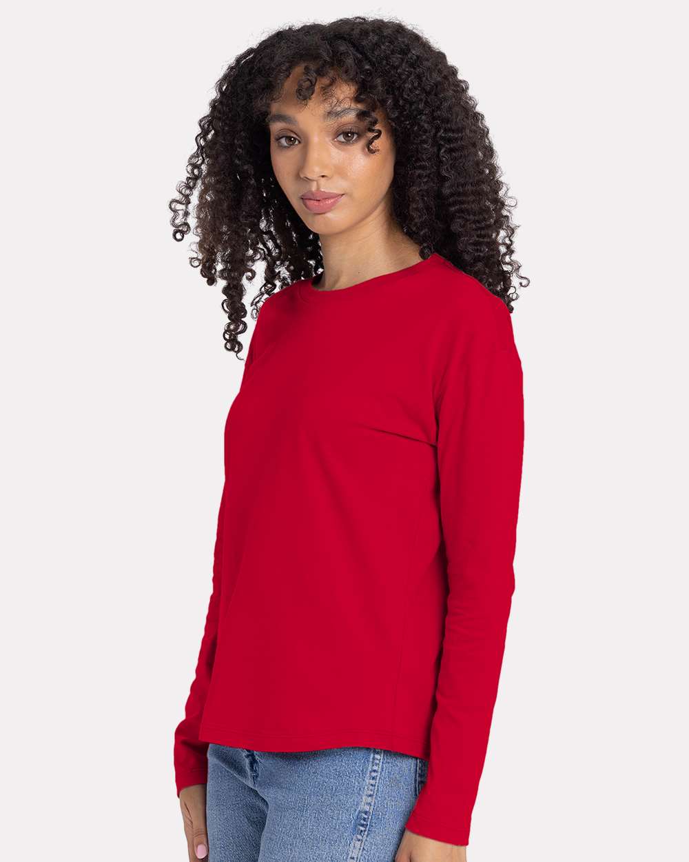 3911 Next Level Womens Cotton Relaxed Long Sleeve T-Shirt - Siide Image