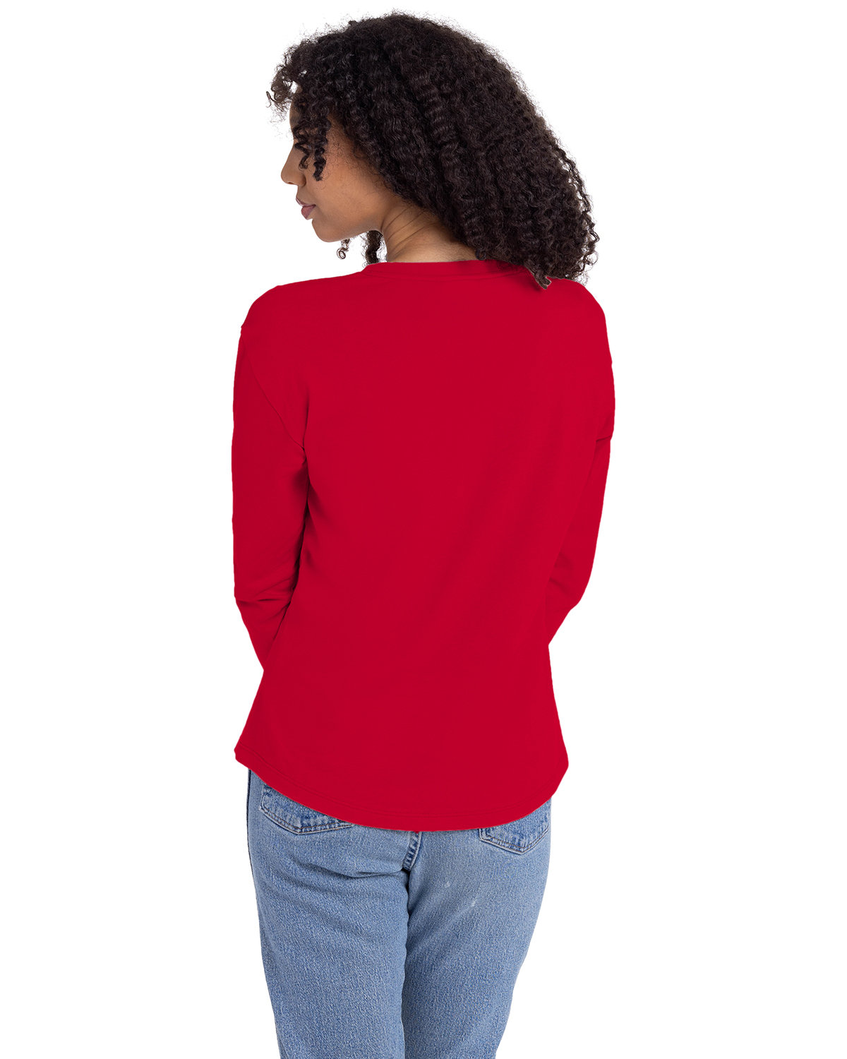 3911NL Next Level Ladies Relaxed Long Sleeve T-Shirt - Back Image