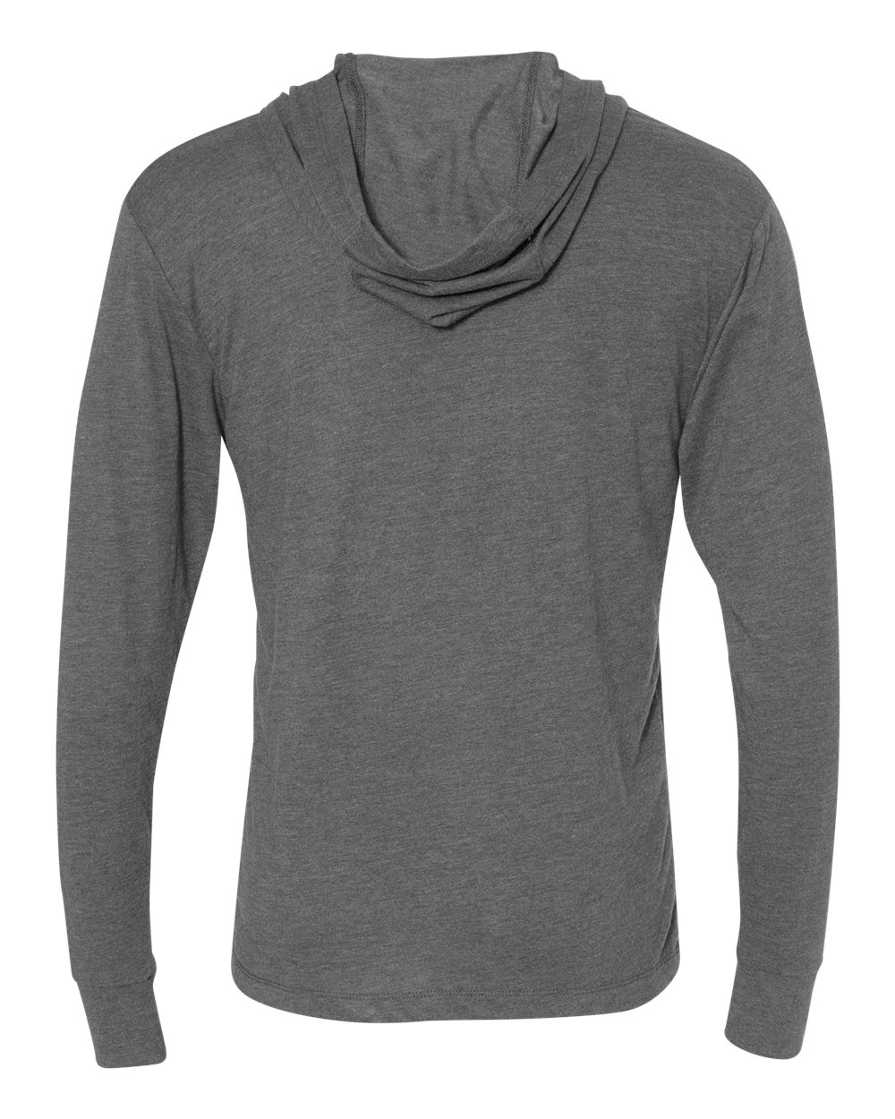6021 Next Level Unisex Triblend Hooded Long Sleeve Pullover - Back Image