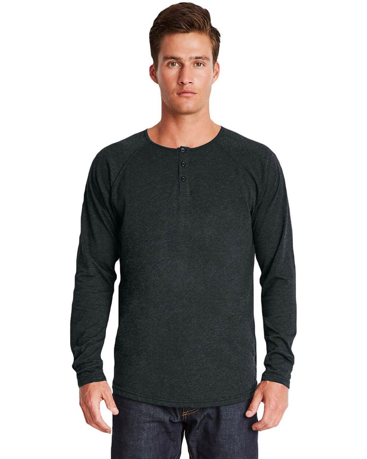 6072 Next Level Triblend Long Sleeve Henley
