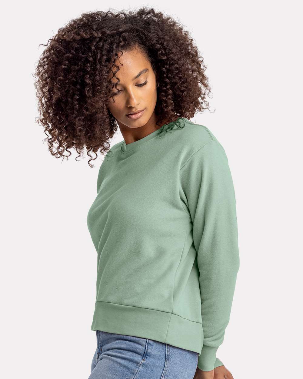 9084 Next Level Ladies Laguna Sueded Sweatshirt - Siide Image