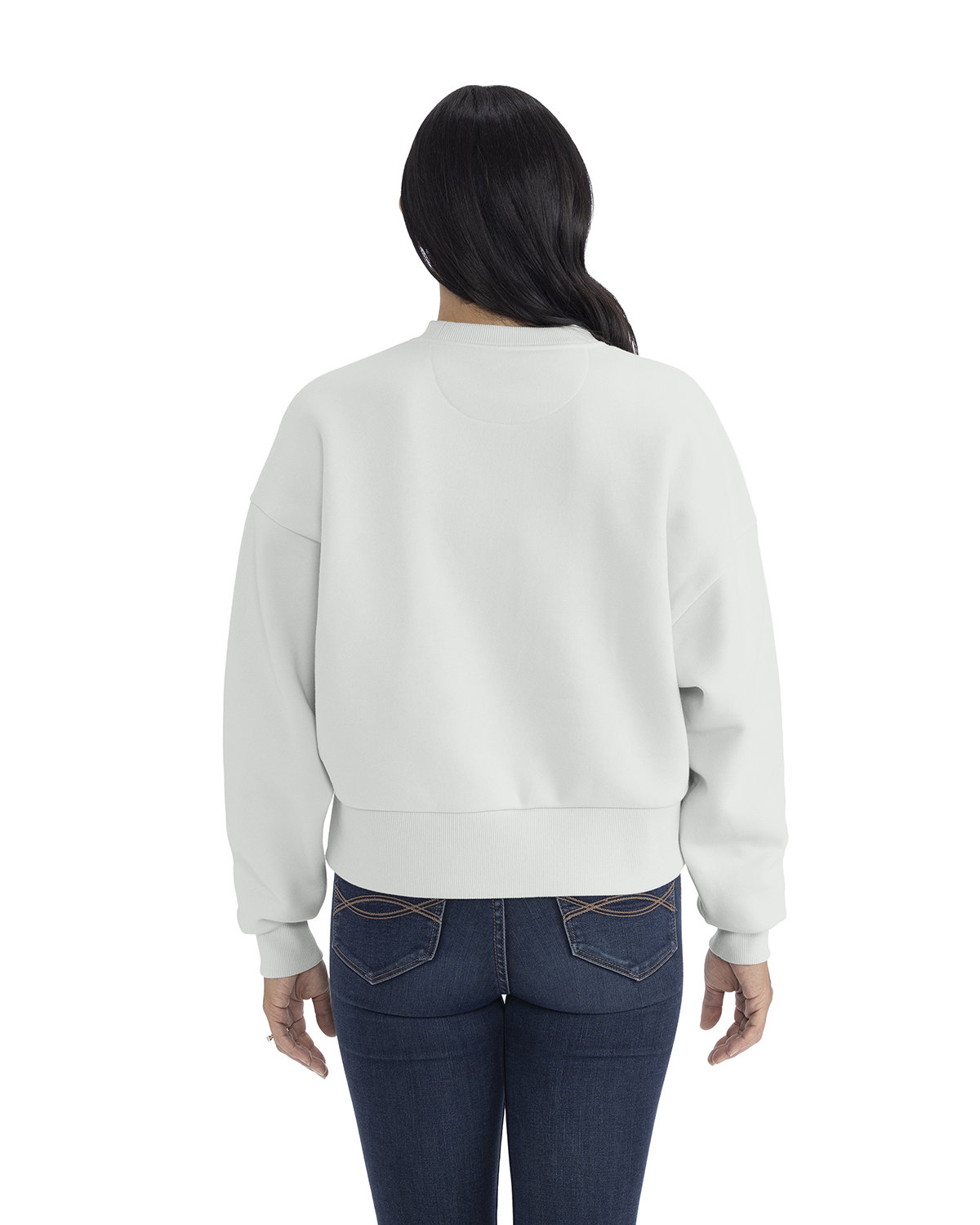 9087 Next Level Ladies Heavyweight Sweatshirt - Back Image