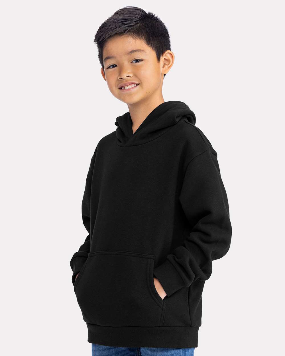 9113 Next Level Youth Fleece Pullover Hooded Sweatshirt - Siide Image