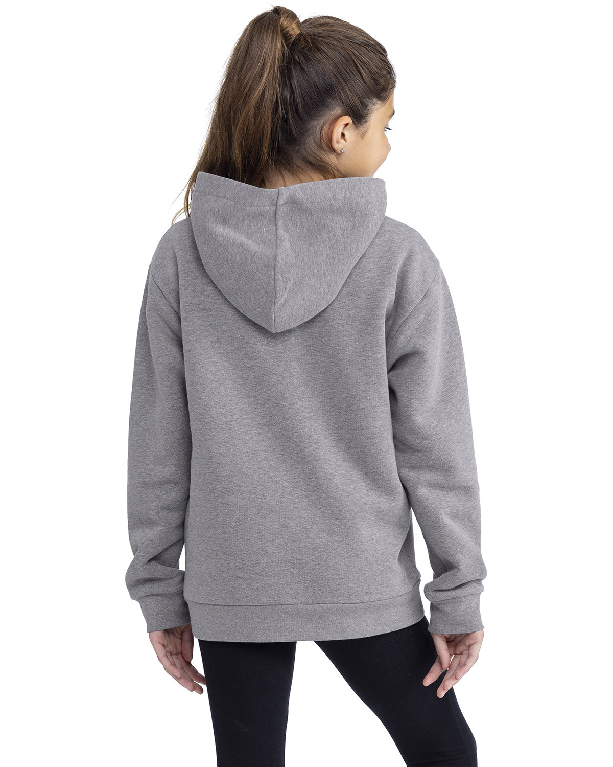 9113 Next Level Youth Fleece Pullover Hooded Sweatshirt 9113 Next Level Youth Fleece Pullover Hooded Sweatshirt - Back Image