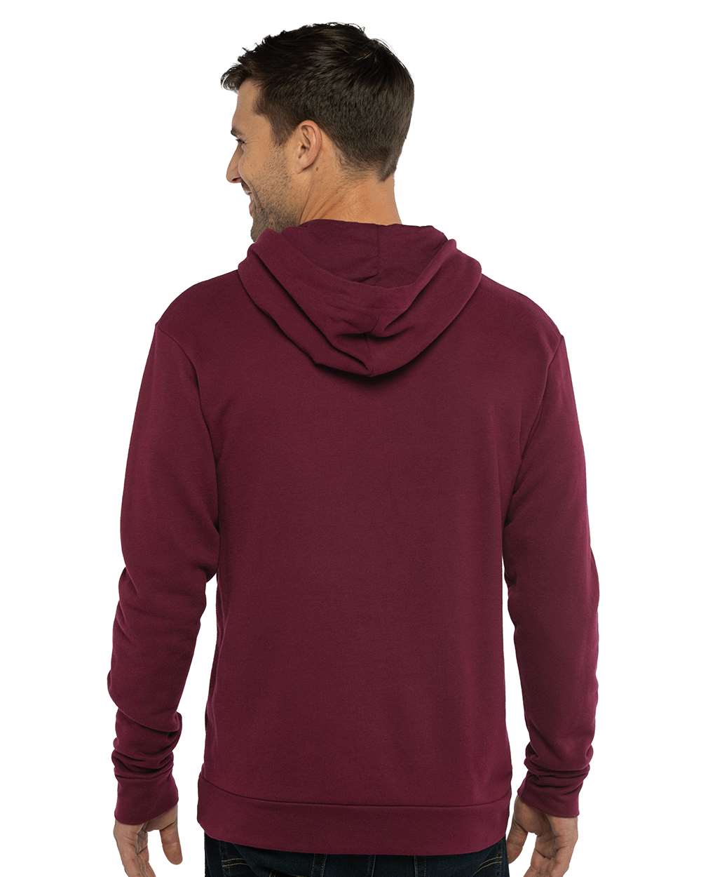 9304 Next Level Adult Sueded French Terry Pullover Sweatshirt - Back Image