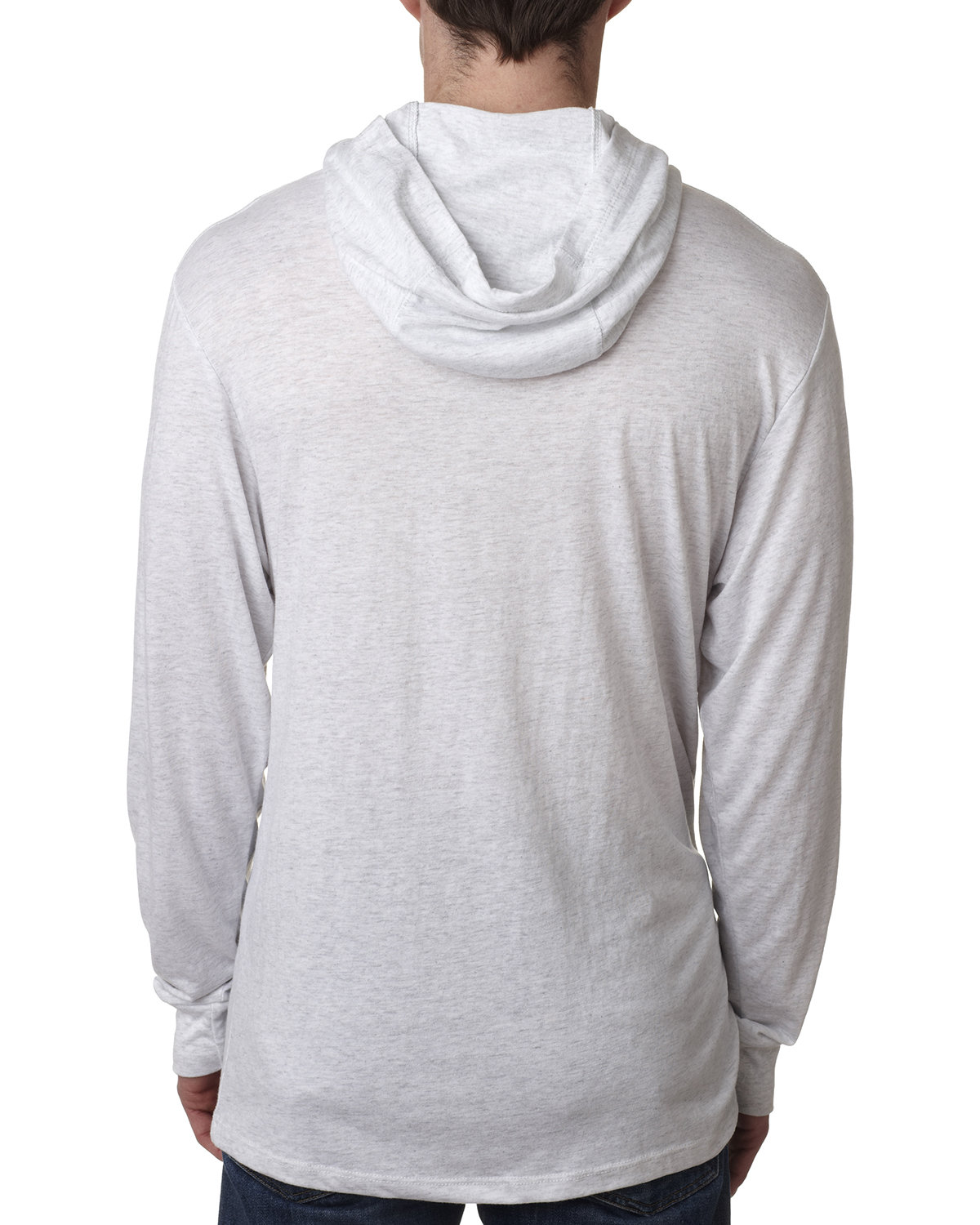 N6021 Next Level Adult Triblend Long-Sleeve Hoody - Back Image