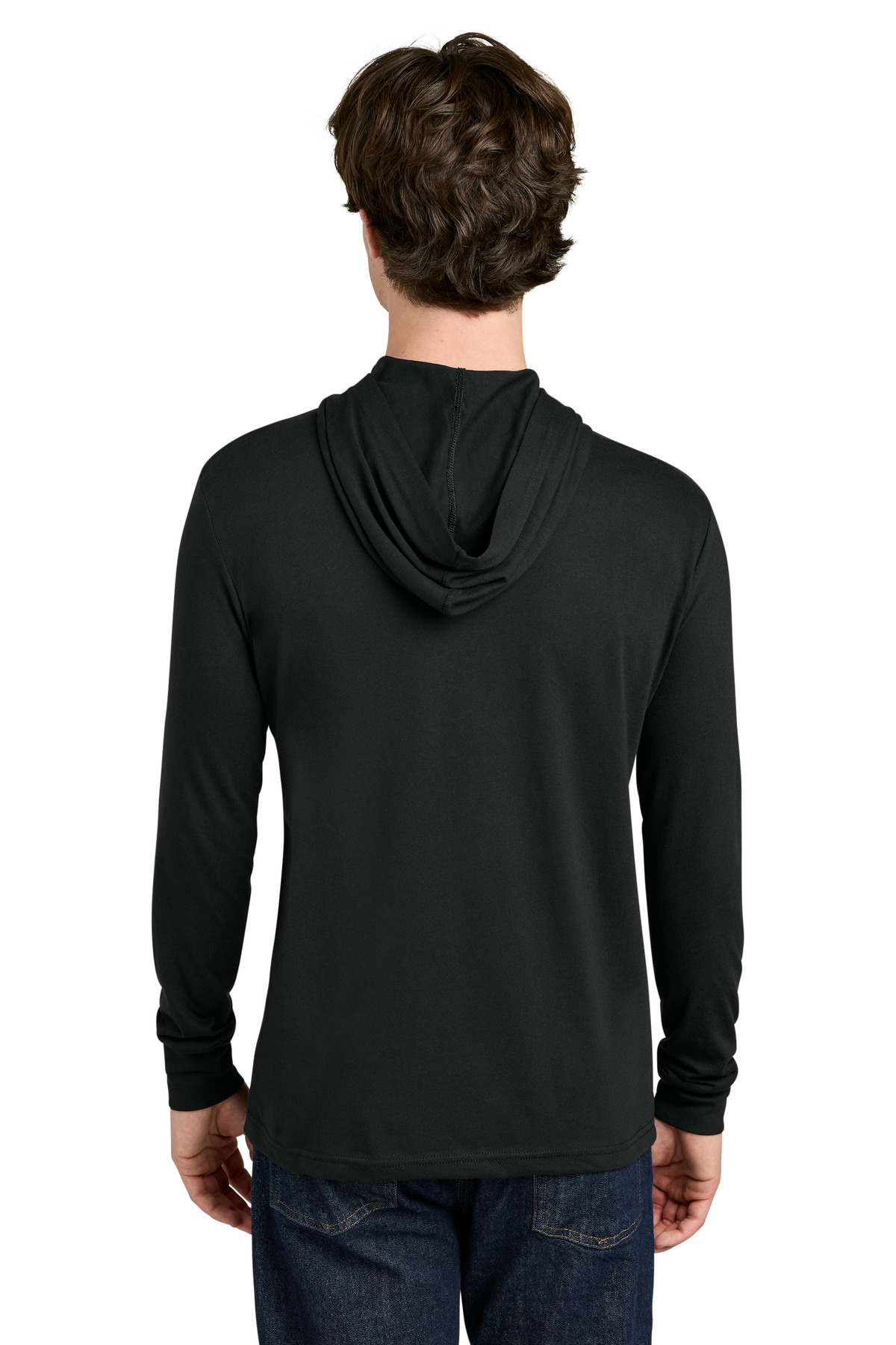 NL6221 Next Level Apparel CVC Long Sleeve Hoodie - Back Image