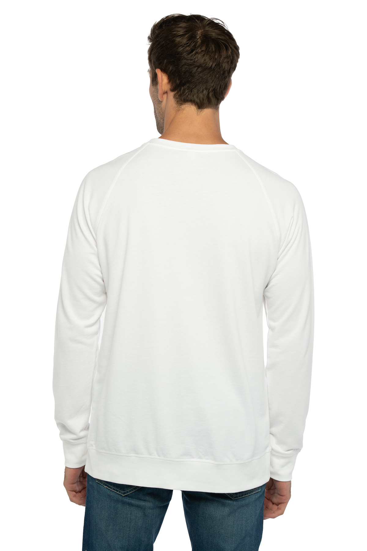 NL9000 Next Level Apparel Laguna Raglan Sweatshirt - Back Image