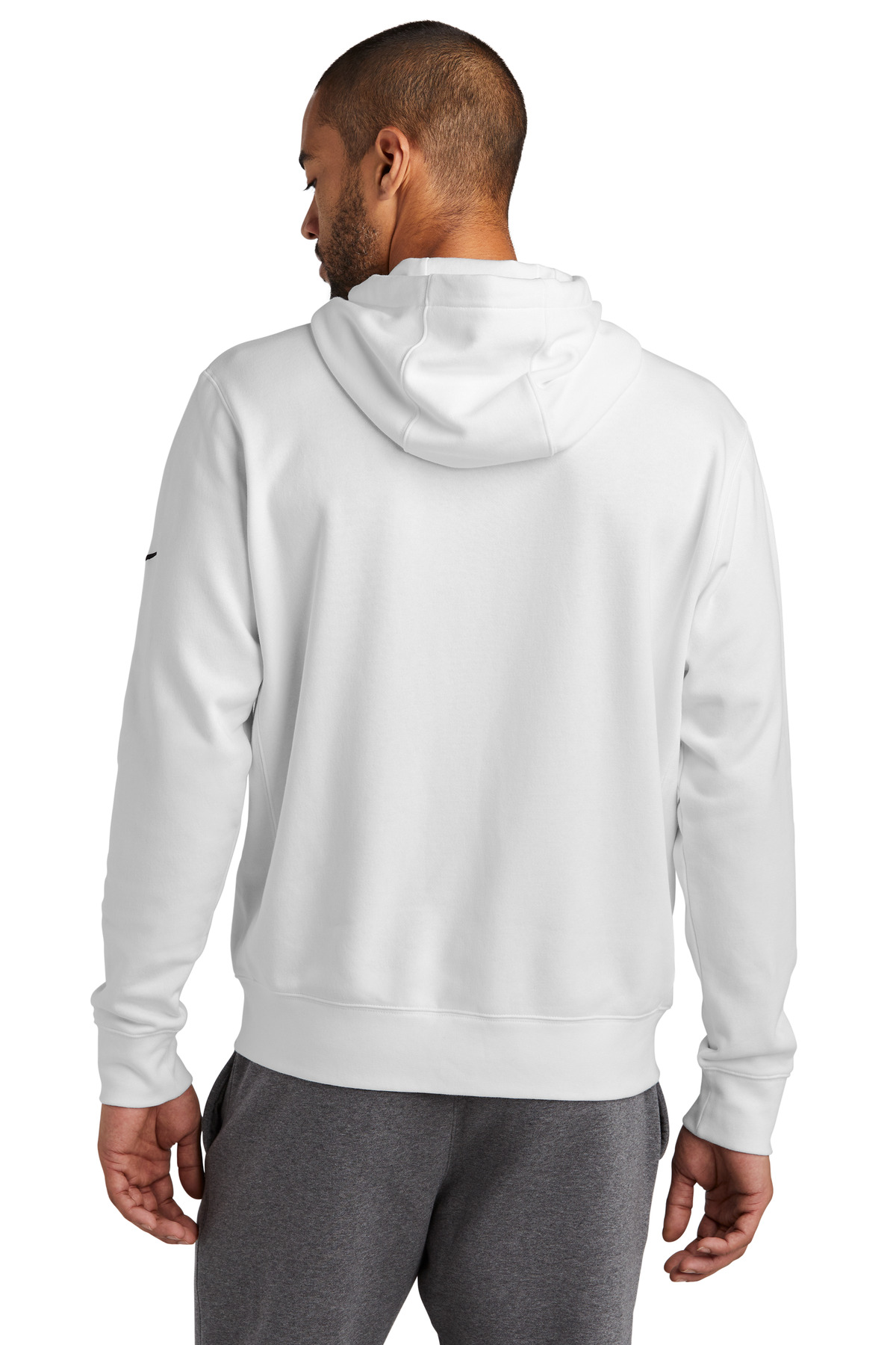 NKDR1513 Nike  Club Fleece Sleeve Swoosh Full-Zip Hoodie - Back Image