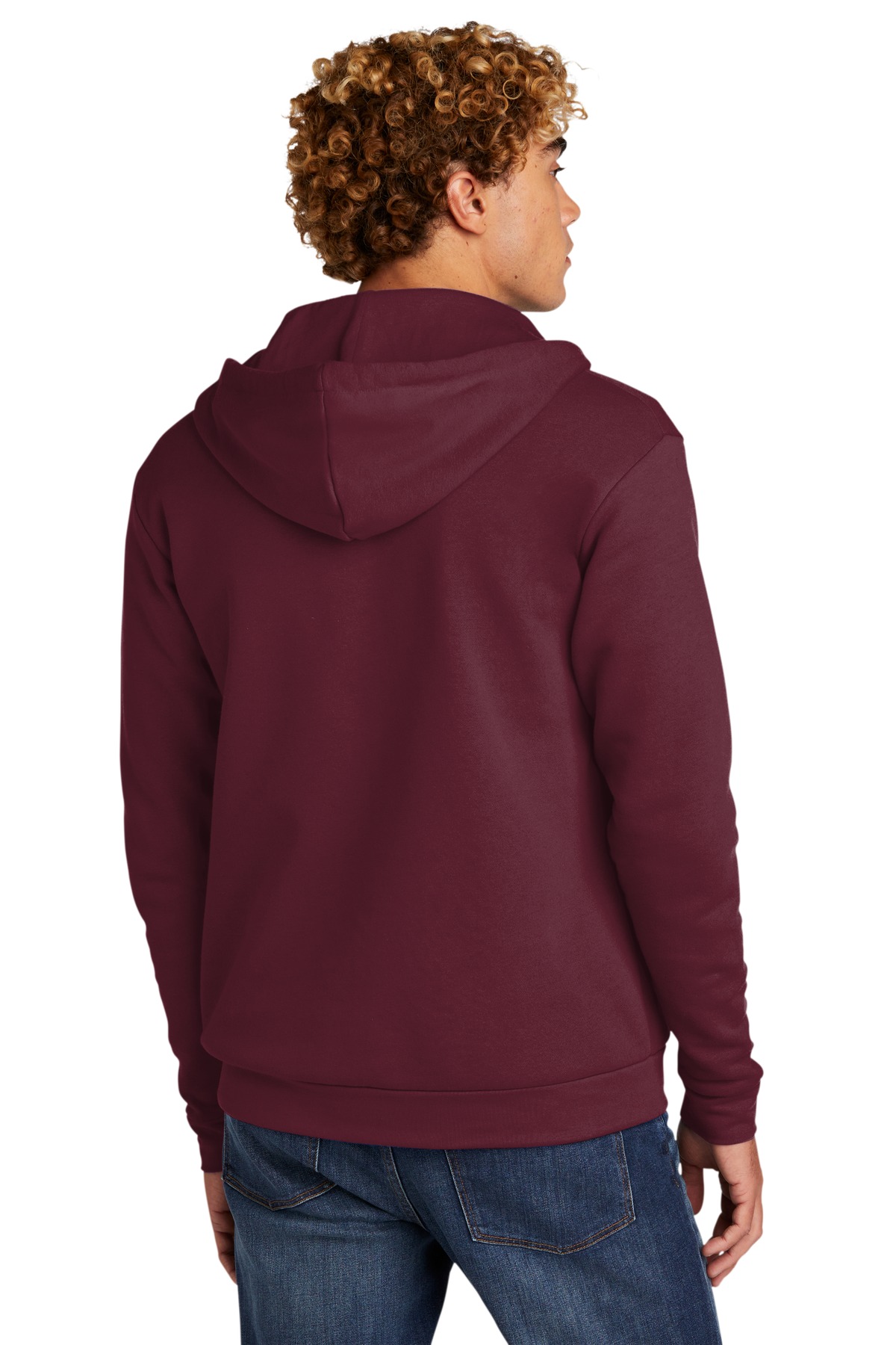 NL9602 Next Level Unisex Beach Fleece Full-Zip Hoodie. - Back Image