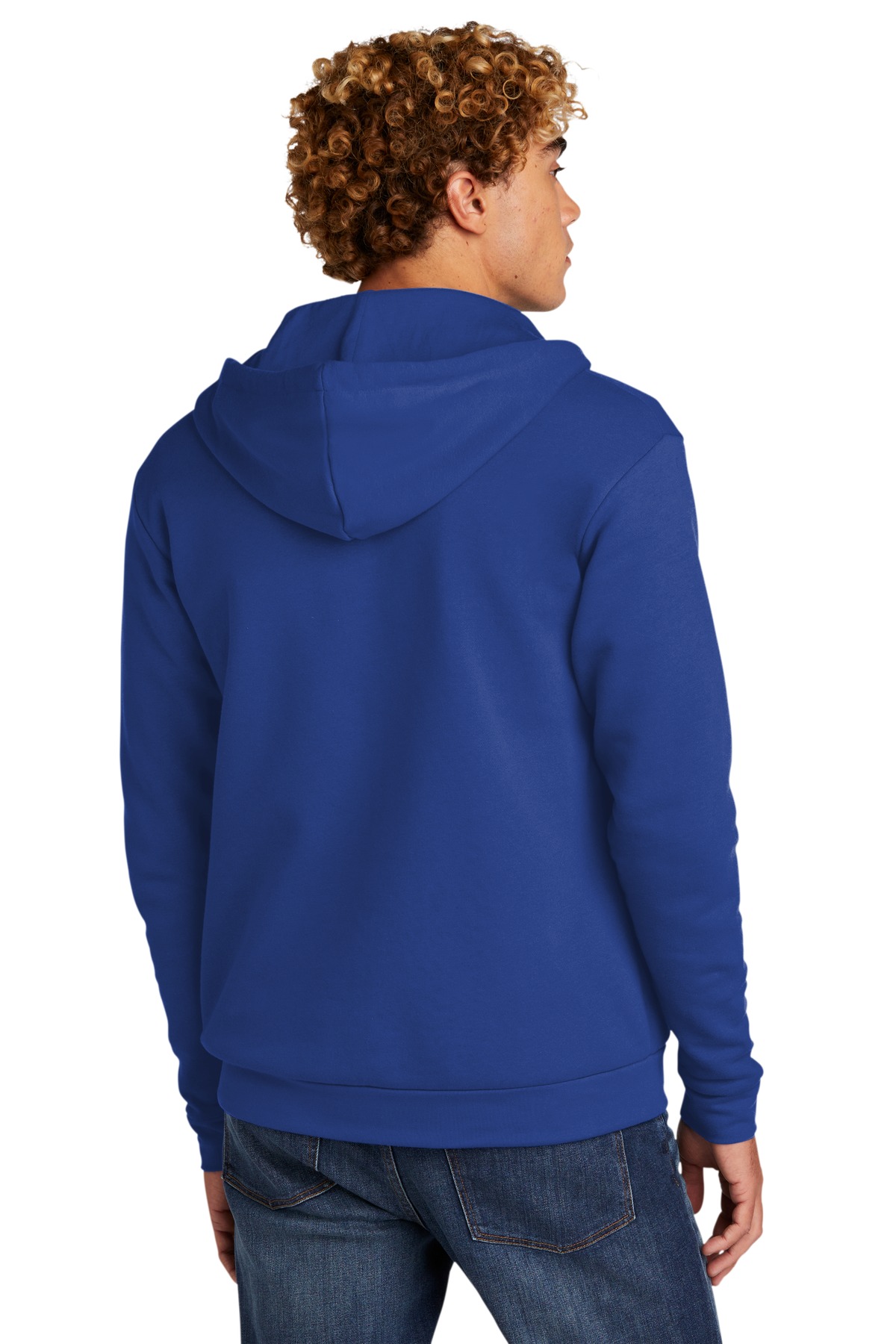 NL9602 Next Level Unisex Beach Fleece Full-Zip Hoodie - Back Image
