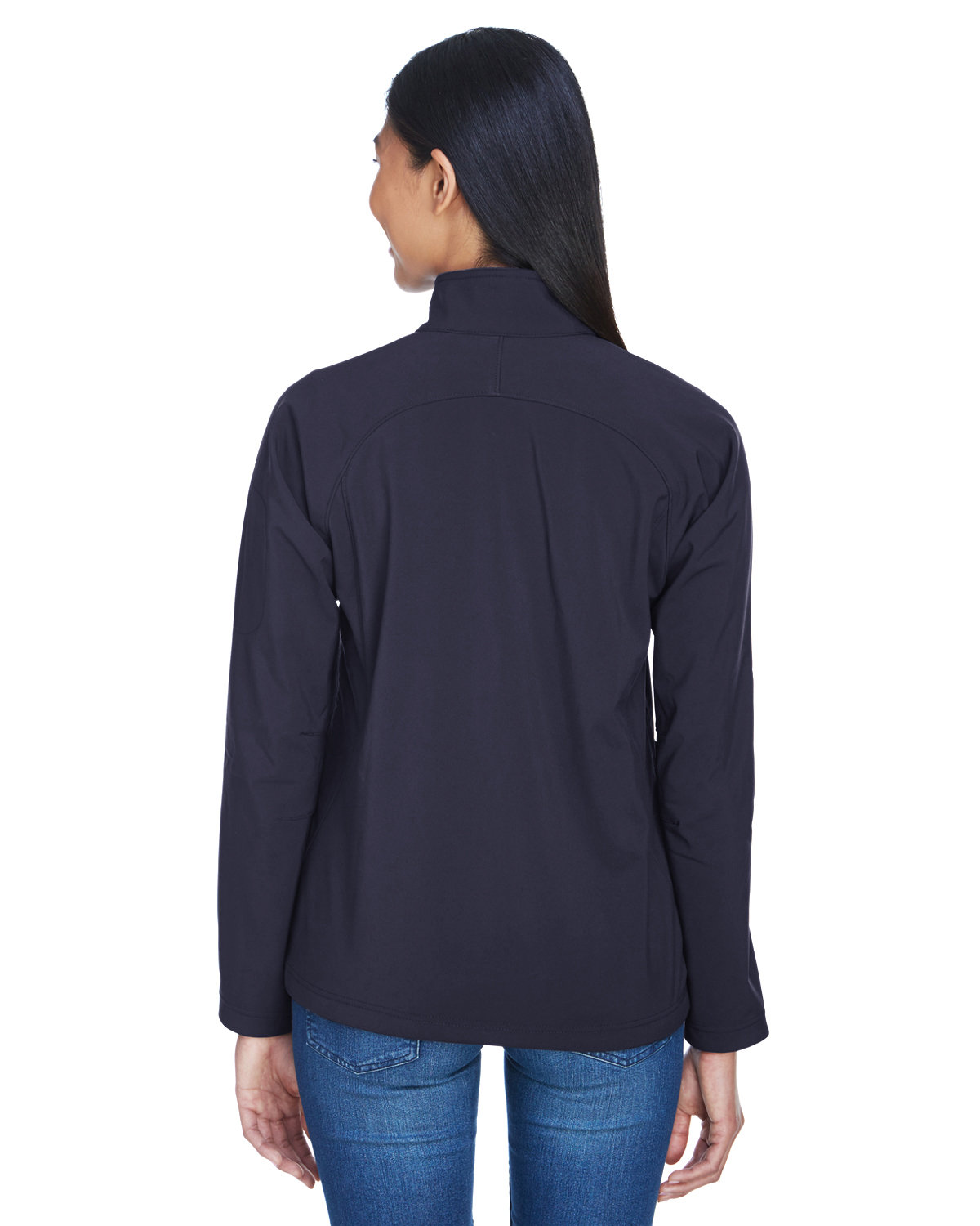 78034 North End Ladies Three-Layer Fleece Bonded Performance Soft Shell Jacket - Back Image