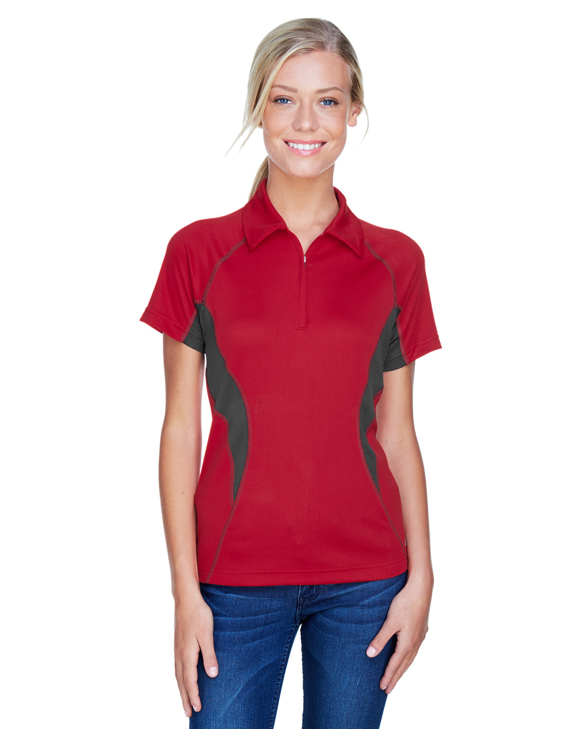 78657 North End Ladies Serac UTK cool?logik Performance Zippered Polo