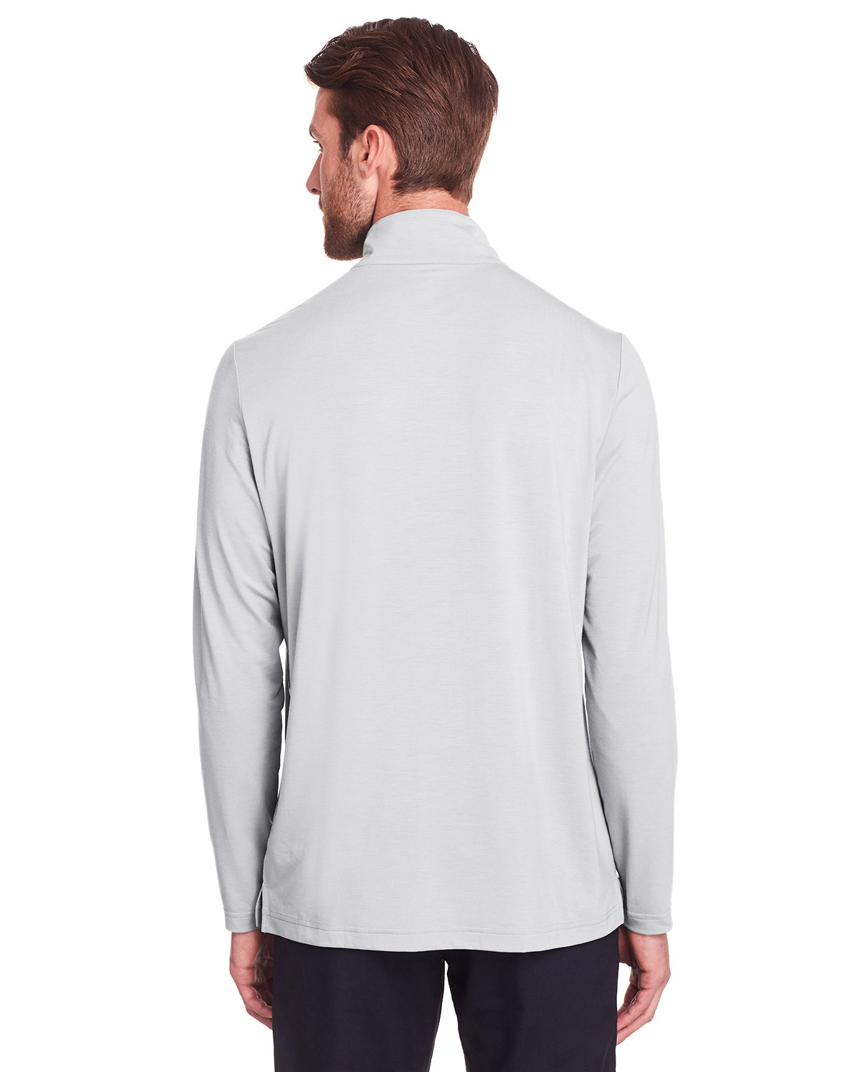NE400 North End Mens Jaq Snap-Up Stretch Performance Pullover - Back Image