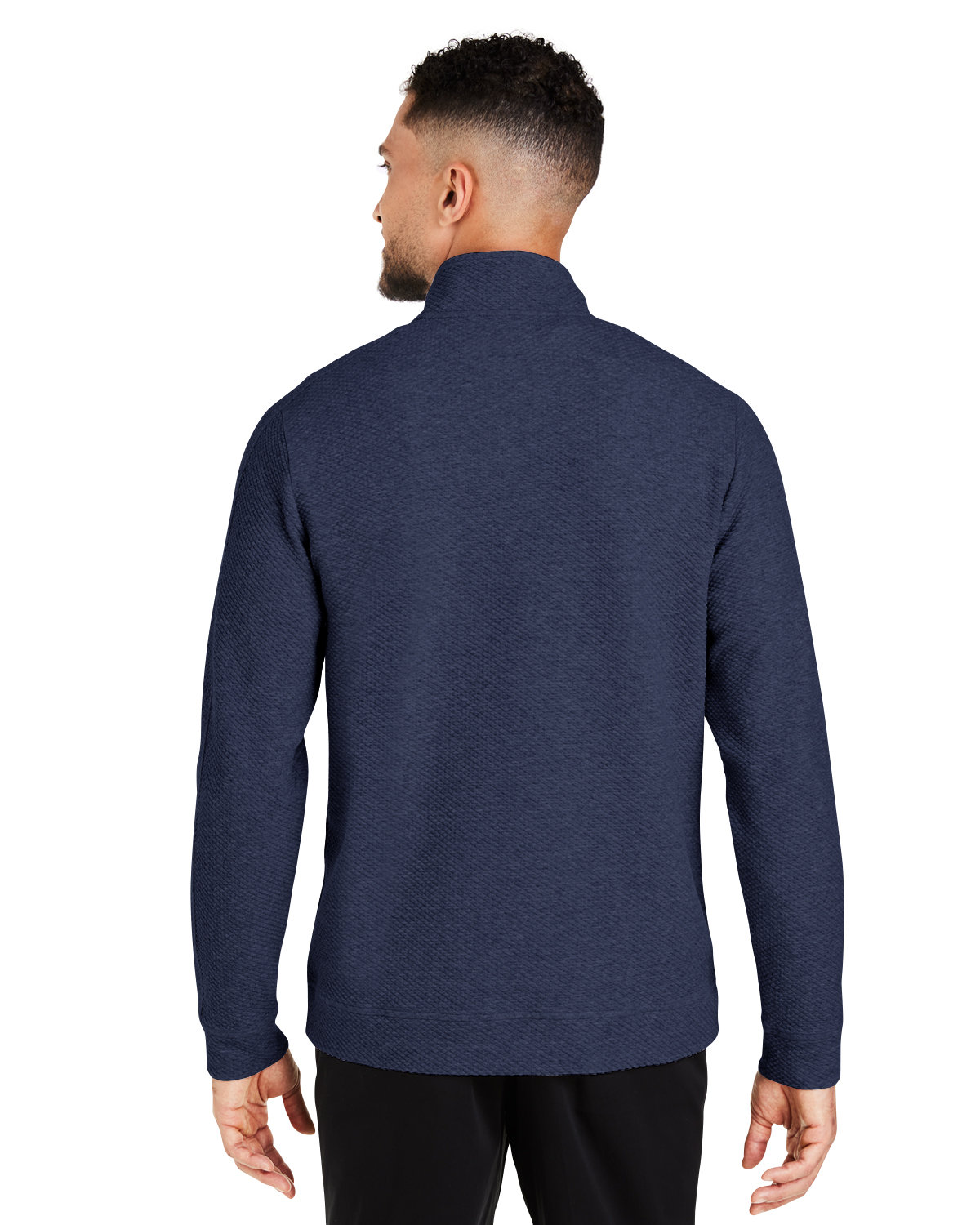 NE725 North End Mens Spirit Textured Quarter-Zip - Back Image