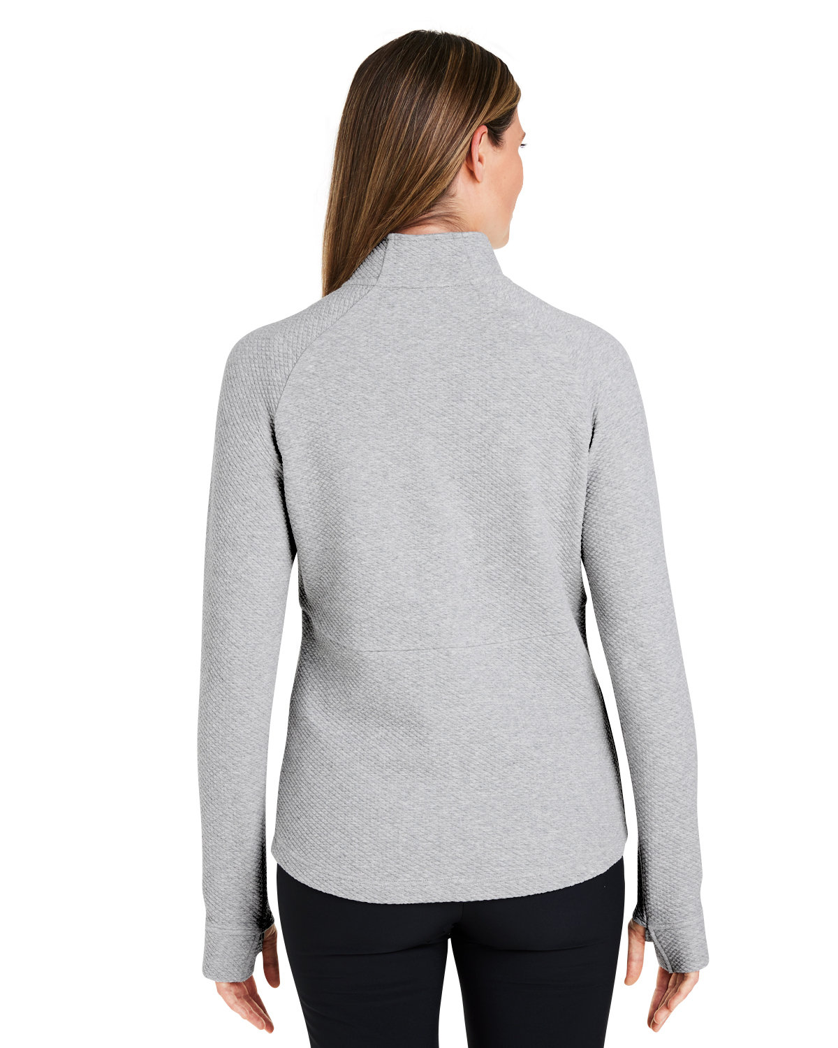 NE725W North End Ladies Spirit Textured Quarter-Zip - Back Image