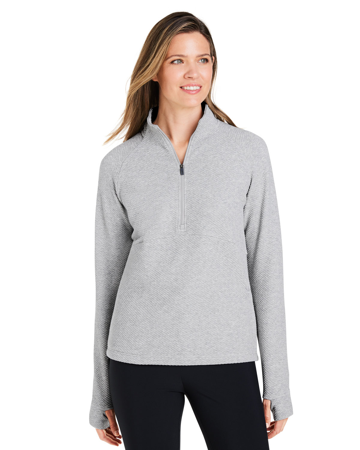 NE725W North End Ladies Spirit Textured Quarter-Zip