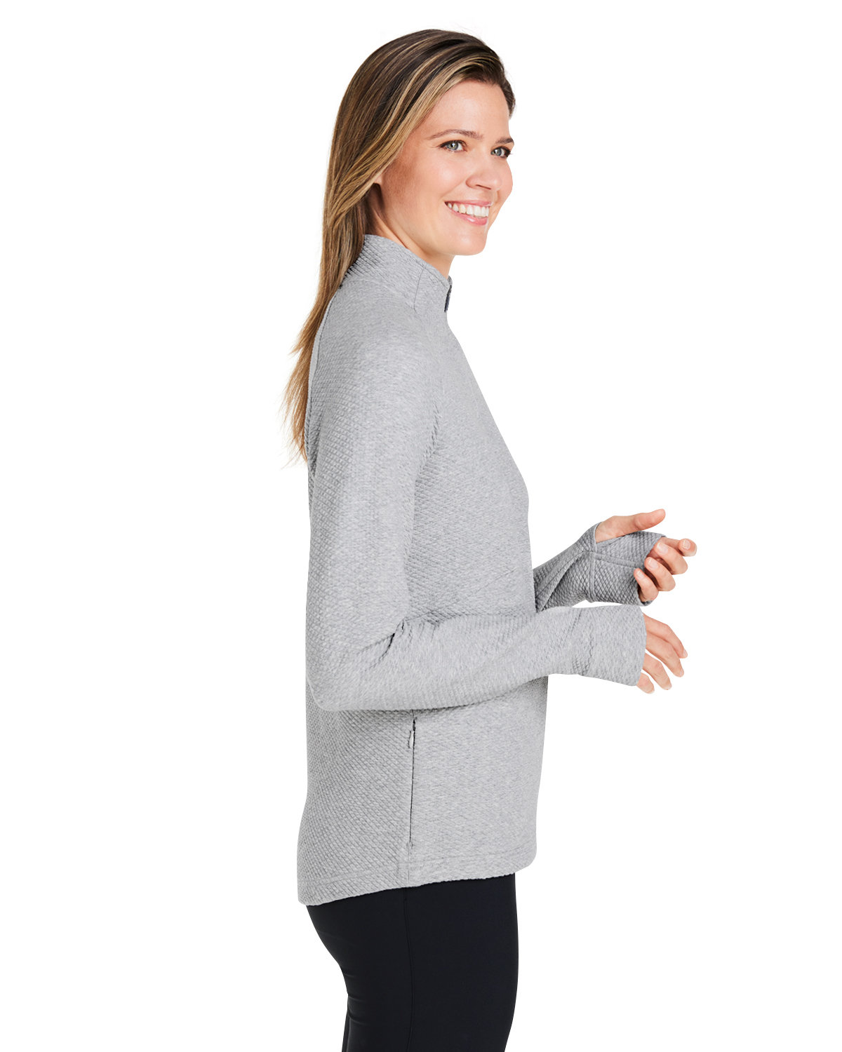 NE725W North End Ladies Spirit Textured Quarter-Zip - Siide Image
