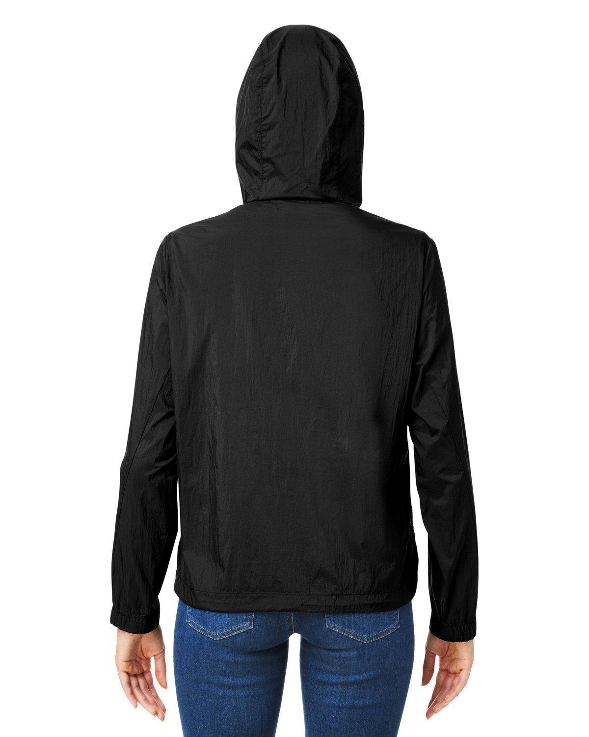 NE810W North End Ladies Aura Lightweight Packable Anorak - Back Image