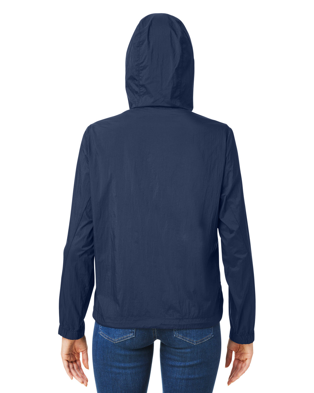 NE810W North End Ladies Aura Lightweight Packable Anorak - Back Image