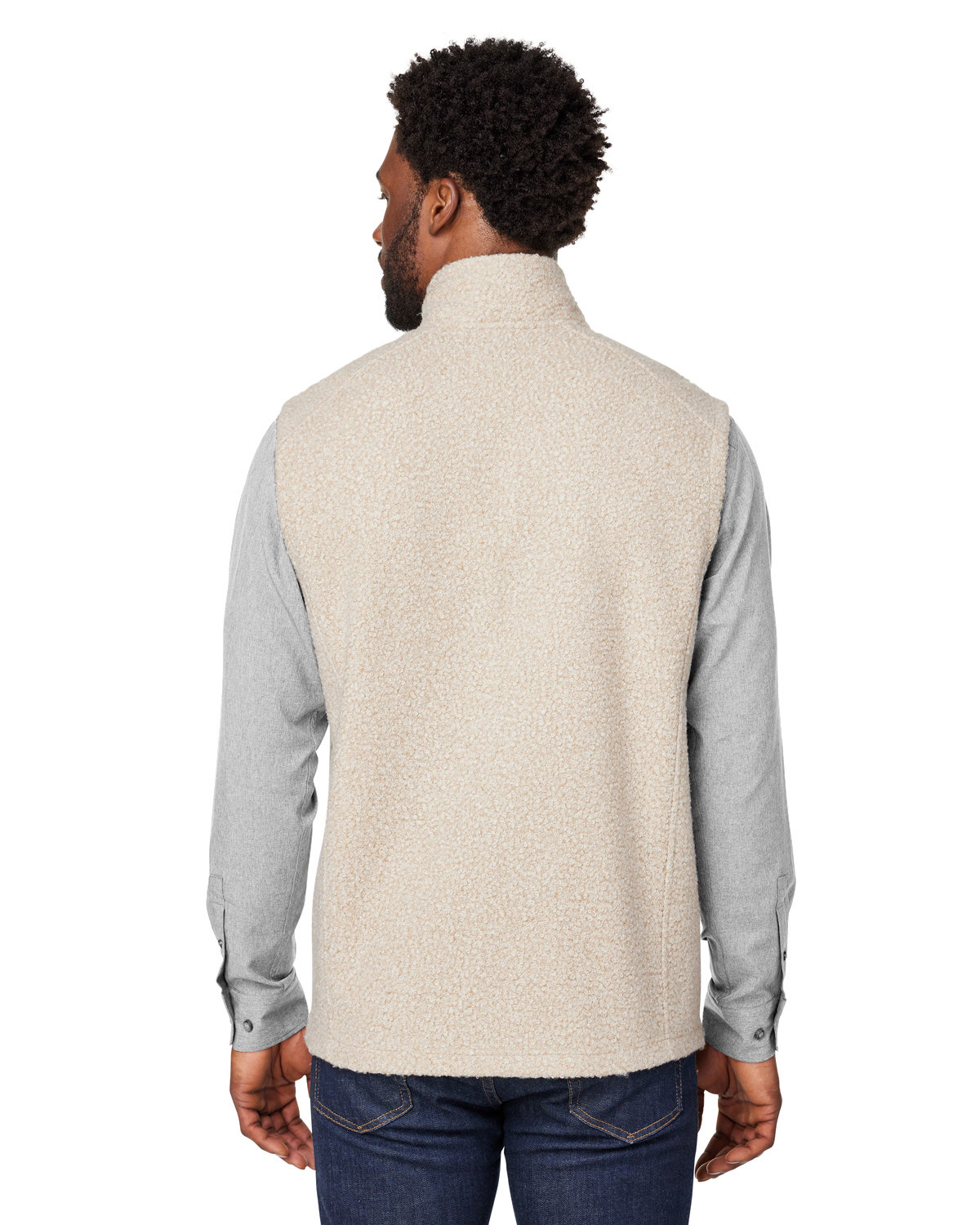 NE714 North End Mens Aura Sweater Fleece Vest - Back Image