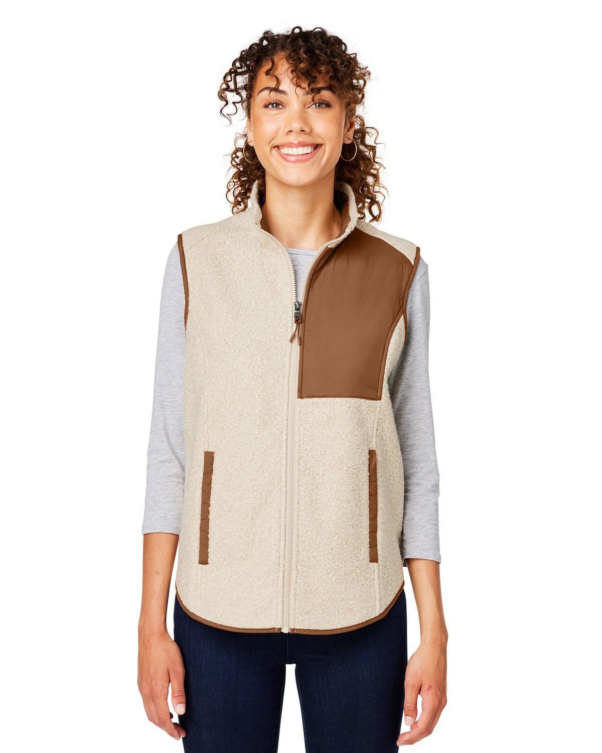 NE714W North End Ladies Aura Sweater Fleece Vest NE714W North End Ladies Aura Sweater Fleece Vest