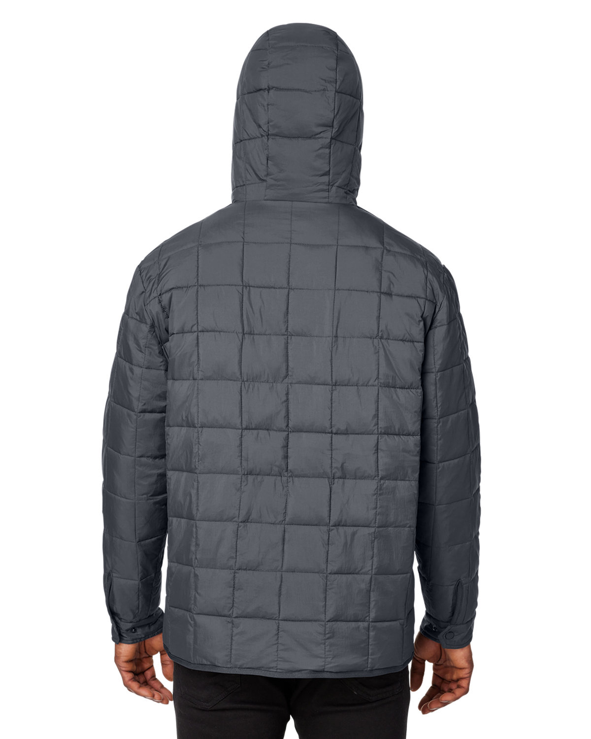NE722 North End Unisex Aura Packable Anorak - Back Image