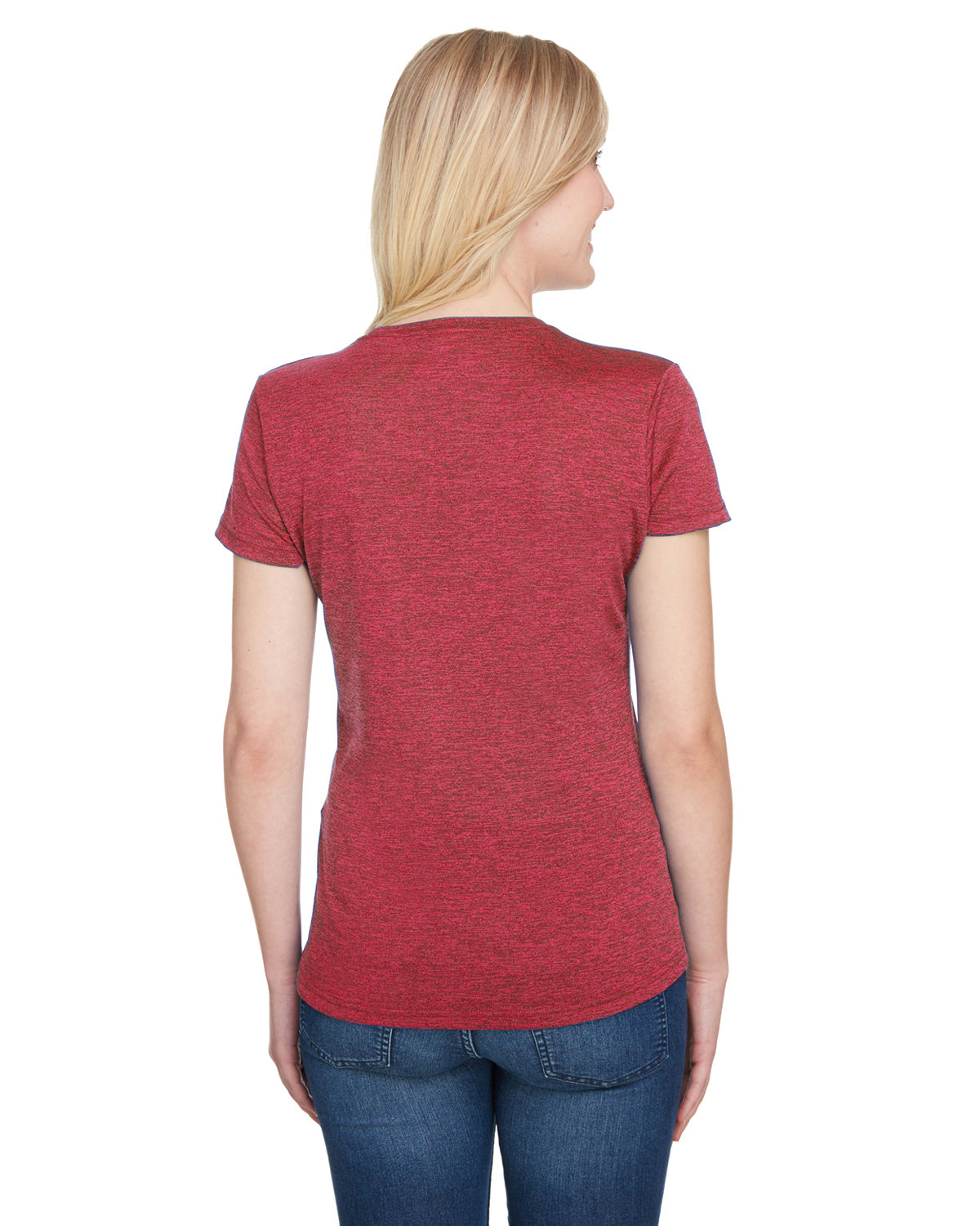 NW3010 A4 Ladies Tonal Space-Dye T-Shirt - Back Image