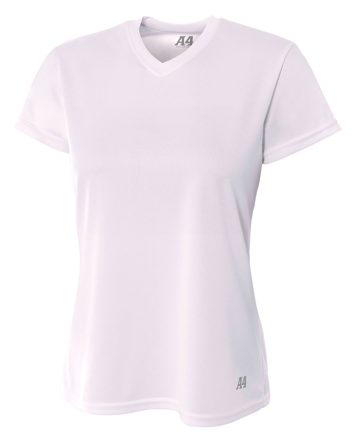 NW3254 A4 Ladies Birds-Eye Mesh V-Neck T-Shirt