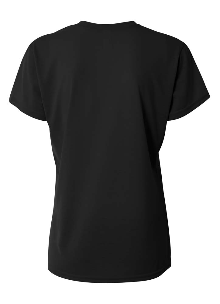 NW3264 A4 Ladies Shorts Sleeve Spun Poly T-Shirt - Back Image