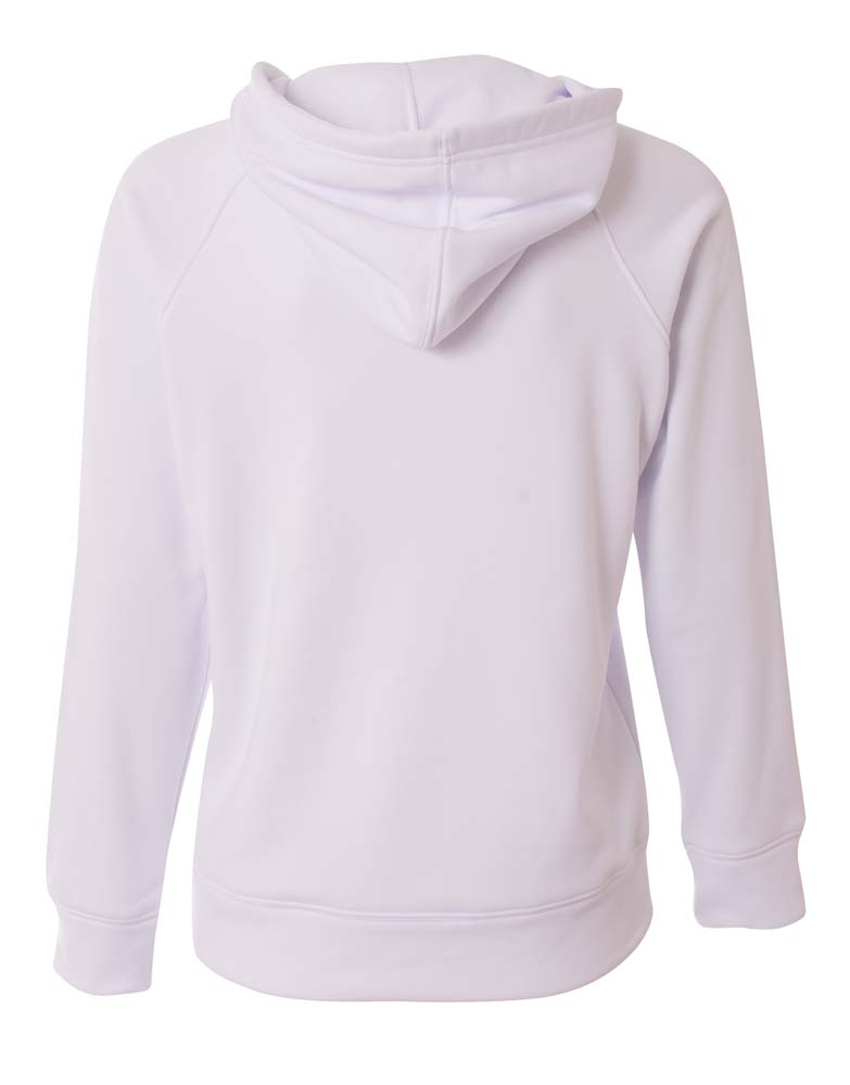 NW4245 A4 Ladies Tech Fleece Hoodie NW4245 A4 Ladies Tech Fleece Hoodie - Back Image