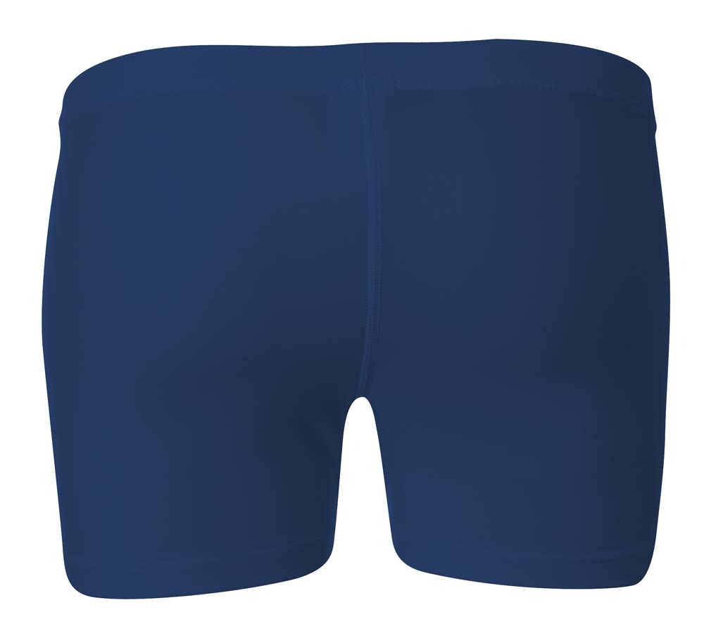 NW5313 A4 Ladies 4" Inseam Compression Shorts - Back Image