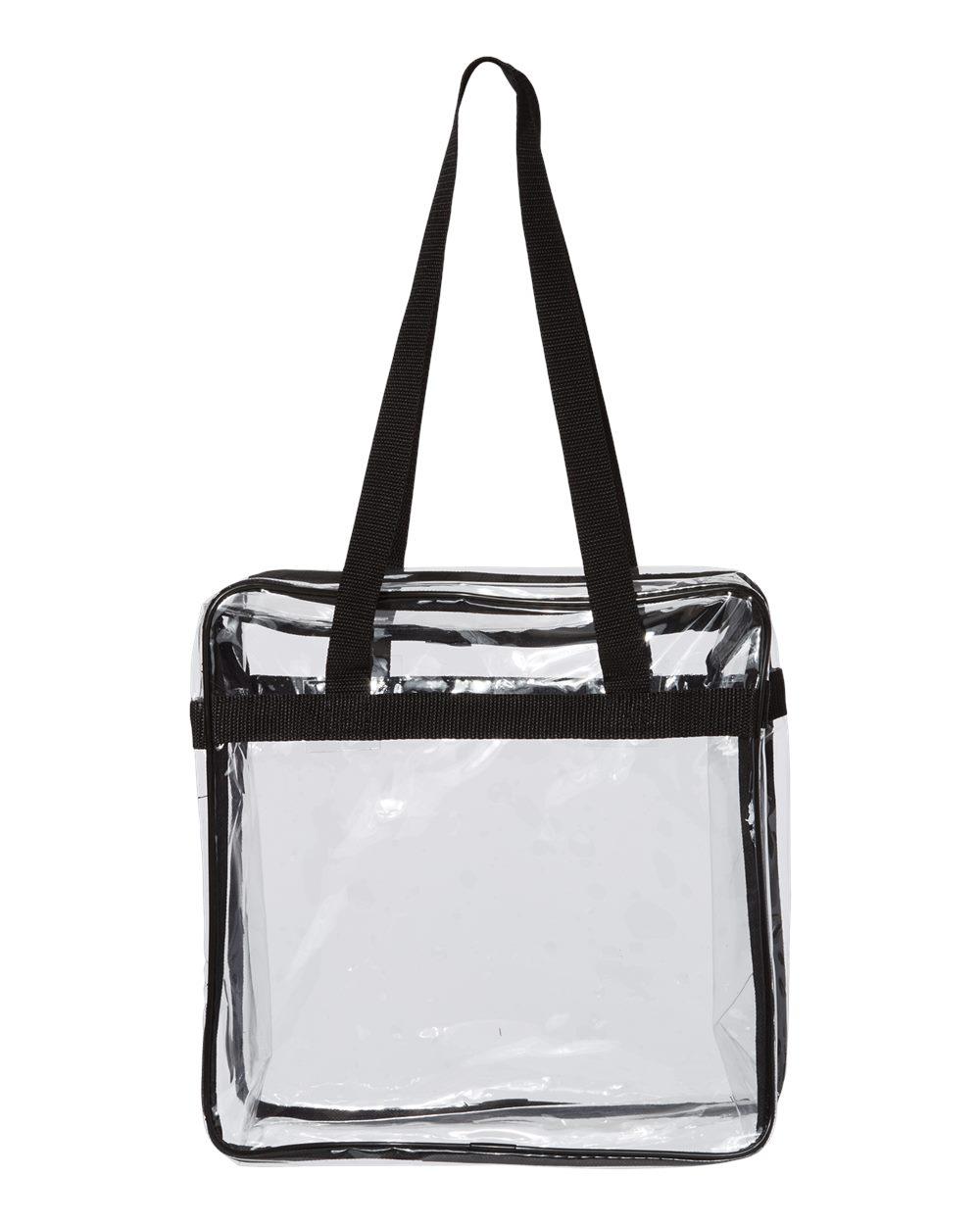 OAD5005 OAD Clear Tote with Zippered Top - Back Image
