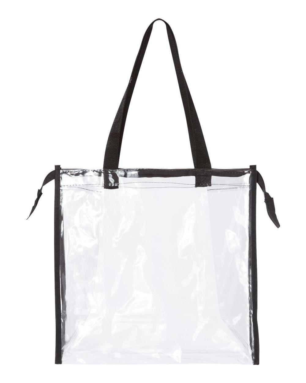 OAD5006 OAD Clear Zippered Tote with Full Gusset - Back Image