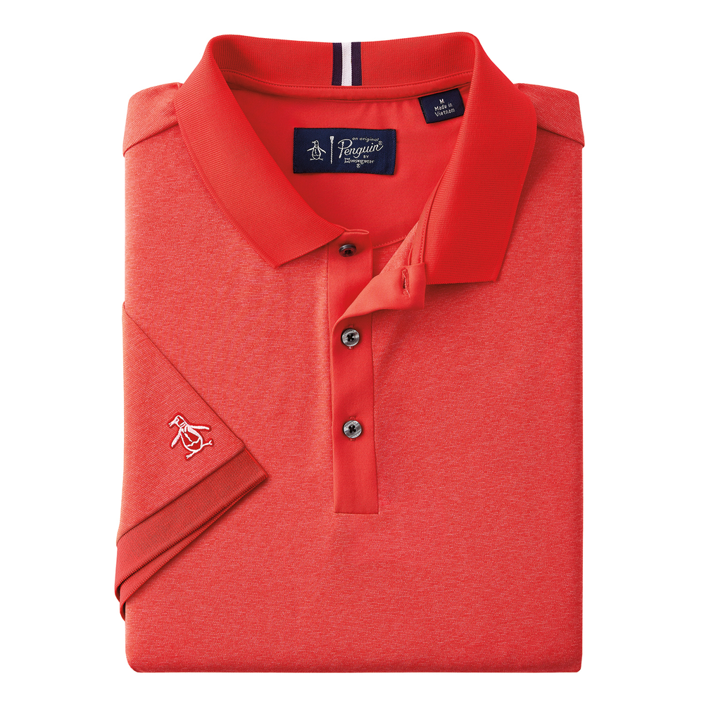 OGKSA0A0 Original Penguin Intarsia Heathered Jacquard Polo