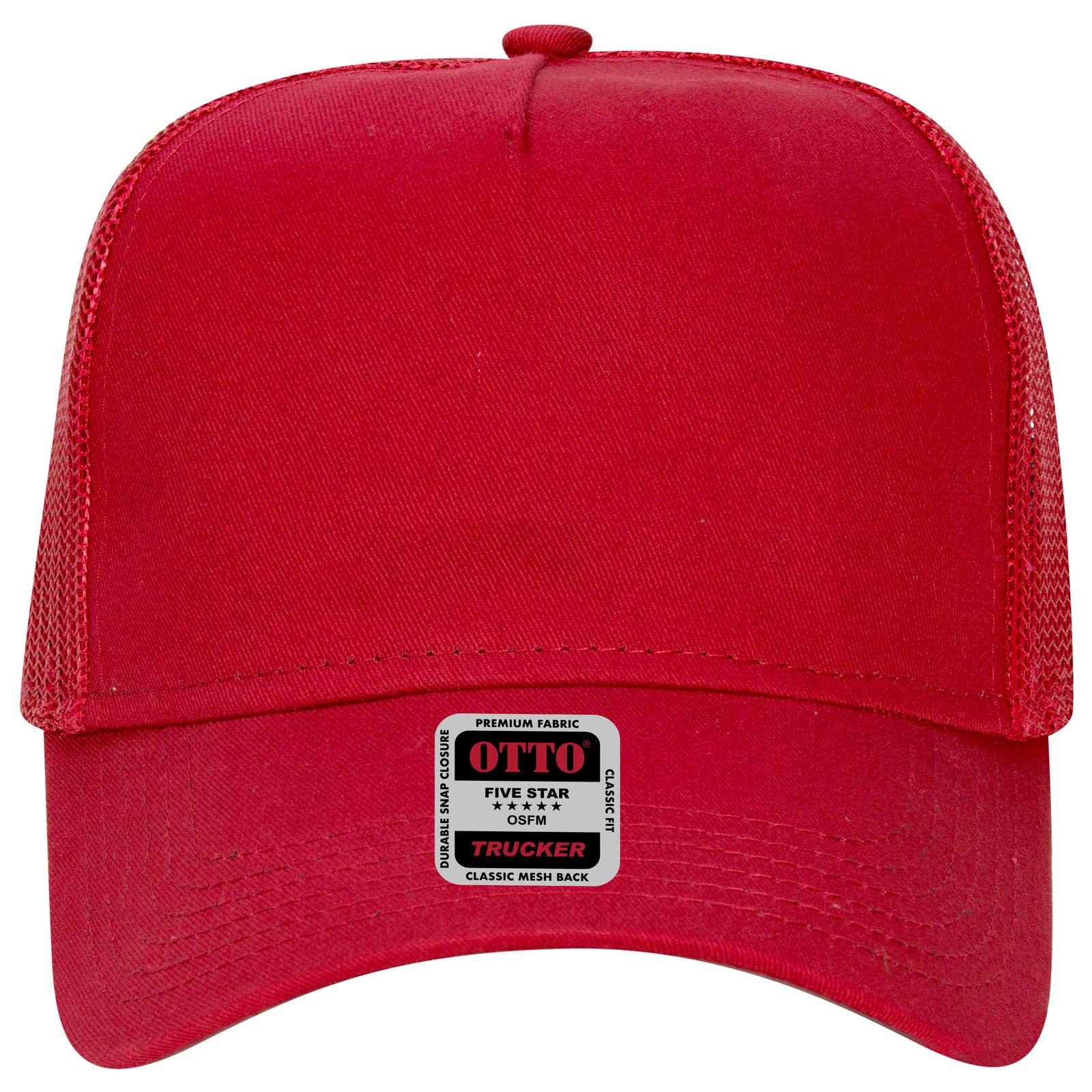102-664 OTTO CAP 5 Panel Low Profile Mesh Back Trucker Hat Zoom Image