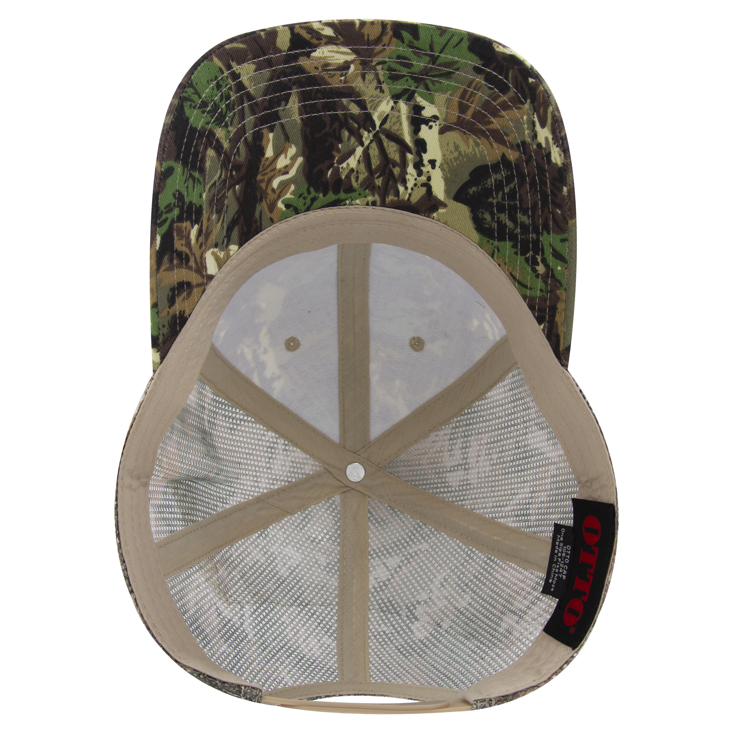 105-1247 OTTO CAP Camouflage 6 Panel Low Profile Mesh Back Trucker Hat
