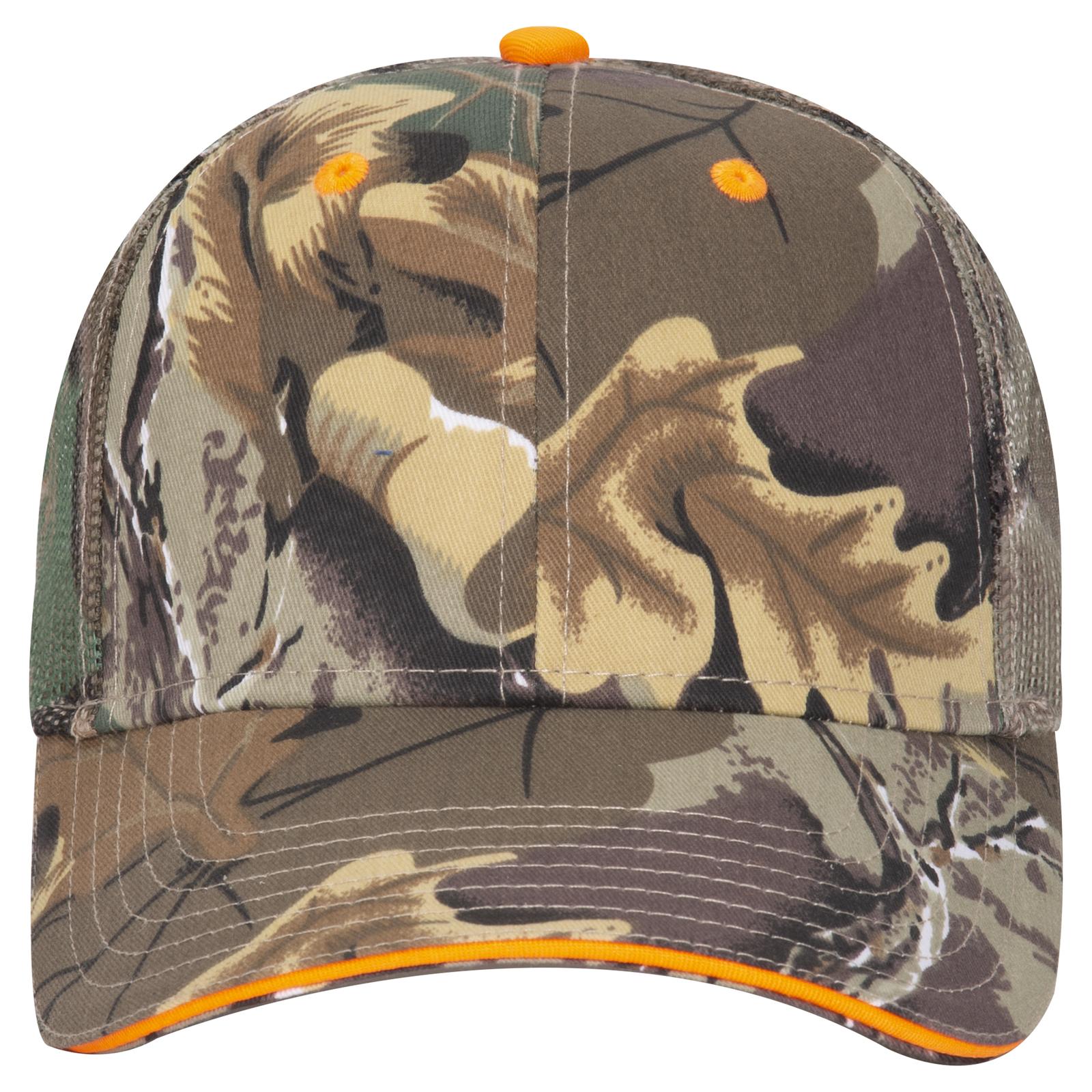 106-752 OTTO CAP Camouflage 6 Panel Low Profile Mesh Back Trucker Hat Zoom Image
