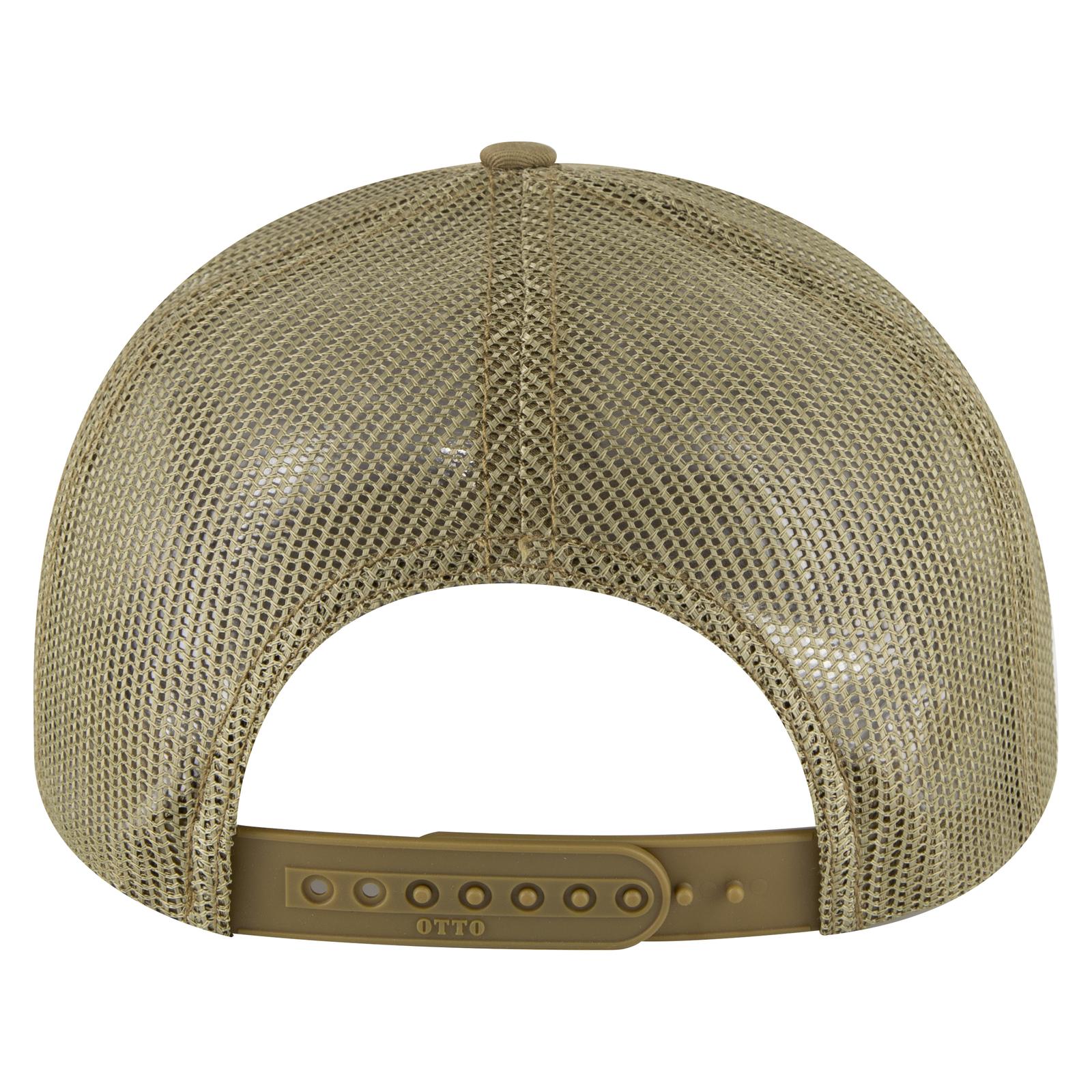 112-1 OTTO CAP 6 Panel Mid Profile Mesh Back Trucker Hat - Back Image